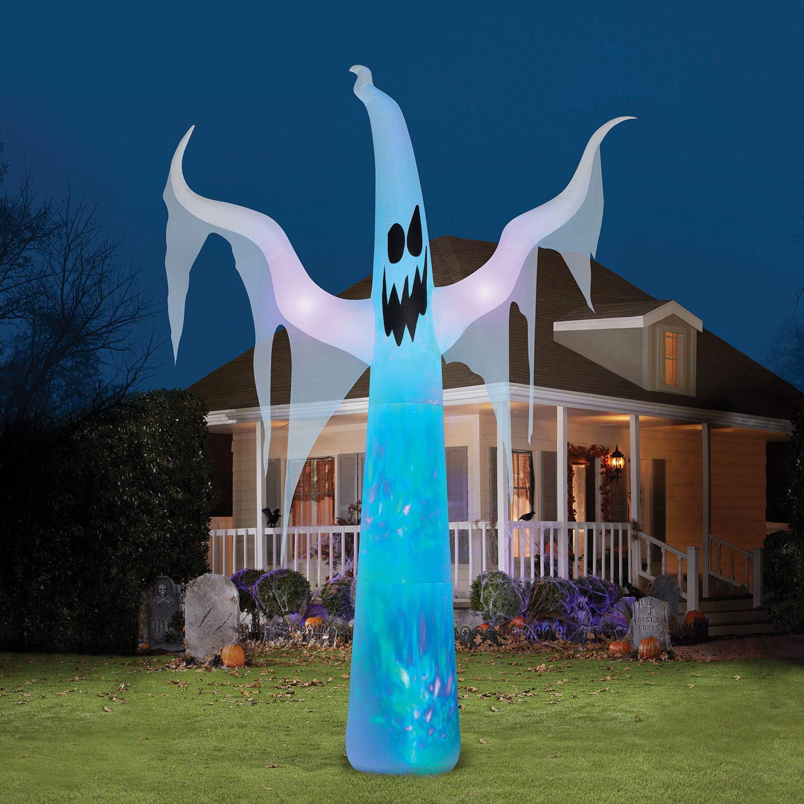 Gemmy 15' Airblown Inflatable Ghost with Fire & Ice Light Effect - BJs ...