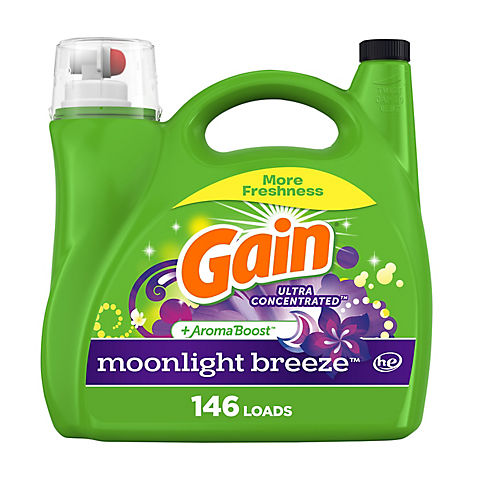 Gain + Aroma Boost Liquid Laundry Detergent, 208 oz. - Moonlight Breeze Scent