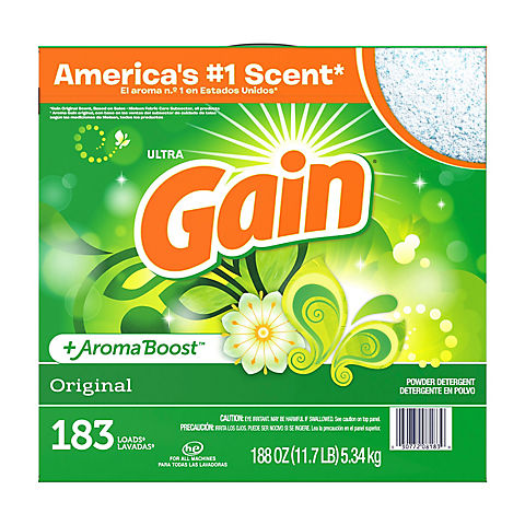 Gain Powder Laundry Detergent, 188 oz./183 Loads - Original Scent