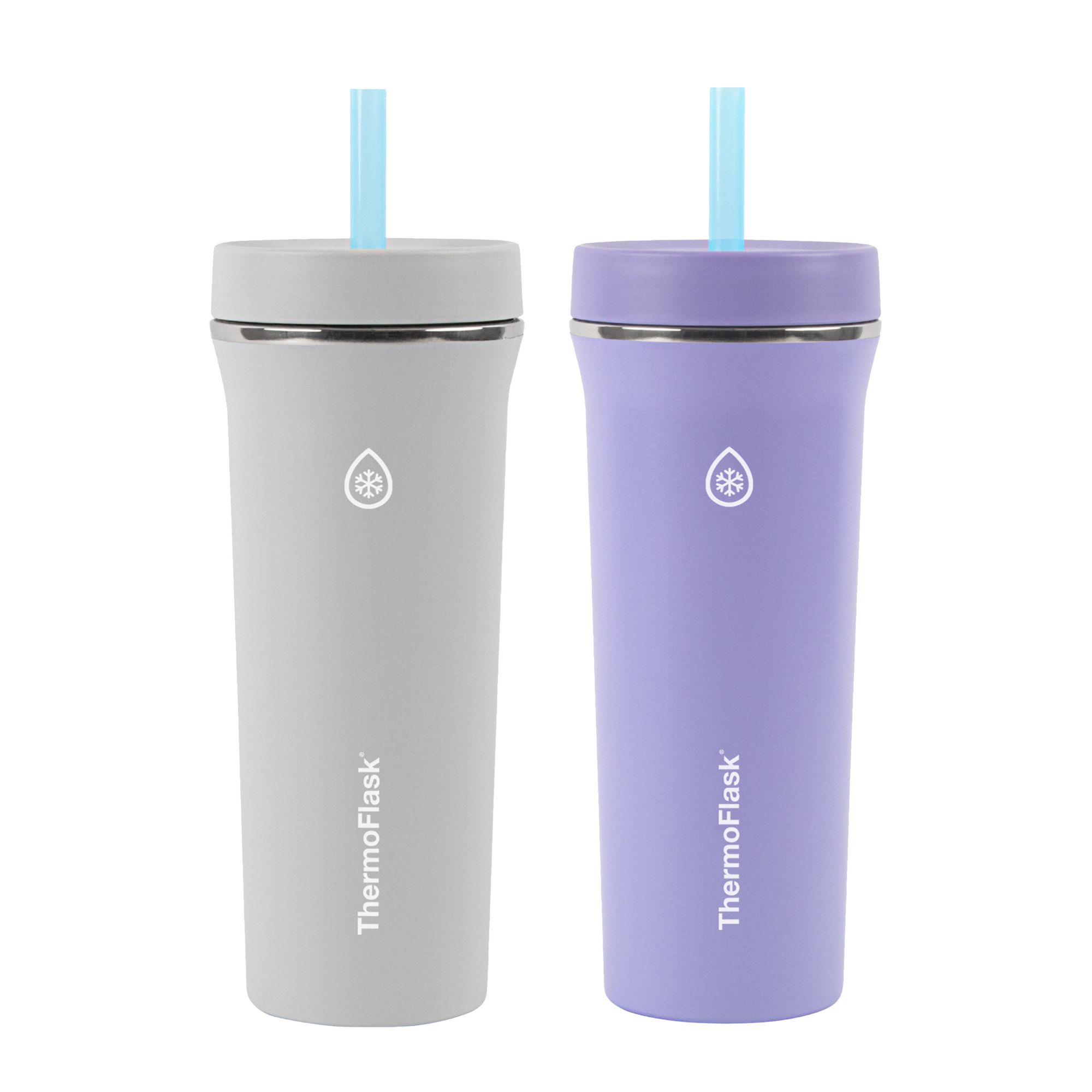  Thermoflask 32oz Insulated Standard Straw Tumbler, 2-Pack,  Black/Teal Green : Home & Kitchen