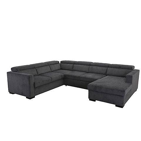 Berkley Jensen 4-Pc. Stationary Sectional Sofa Set - Gray
