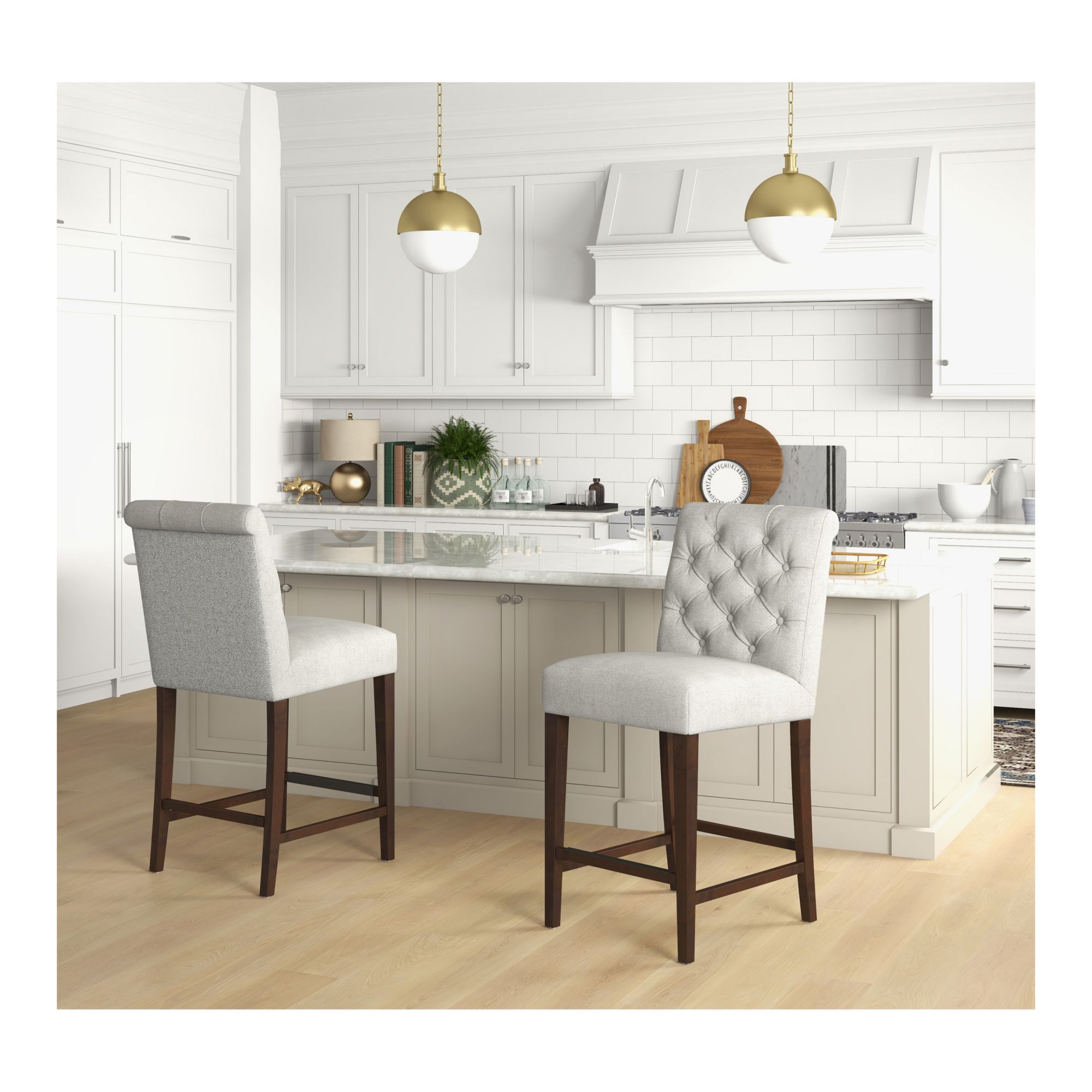 Berkley Jensen Modern Farmhouse 2 Pc. Counter Height Stool Set