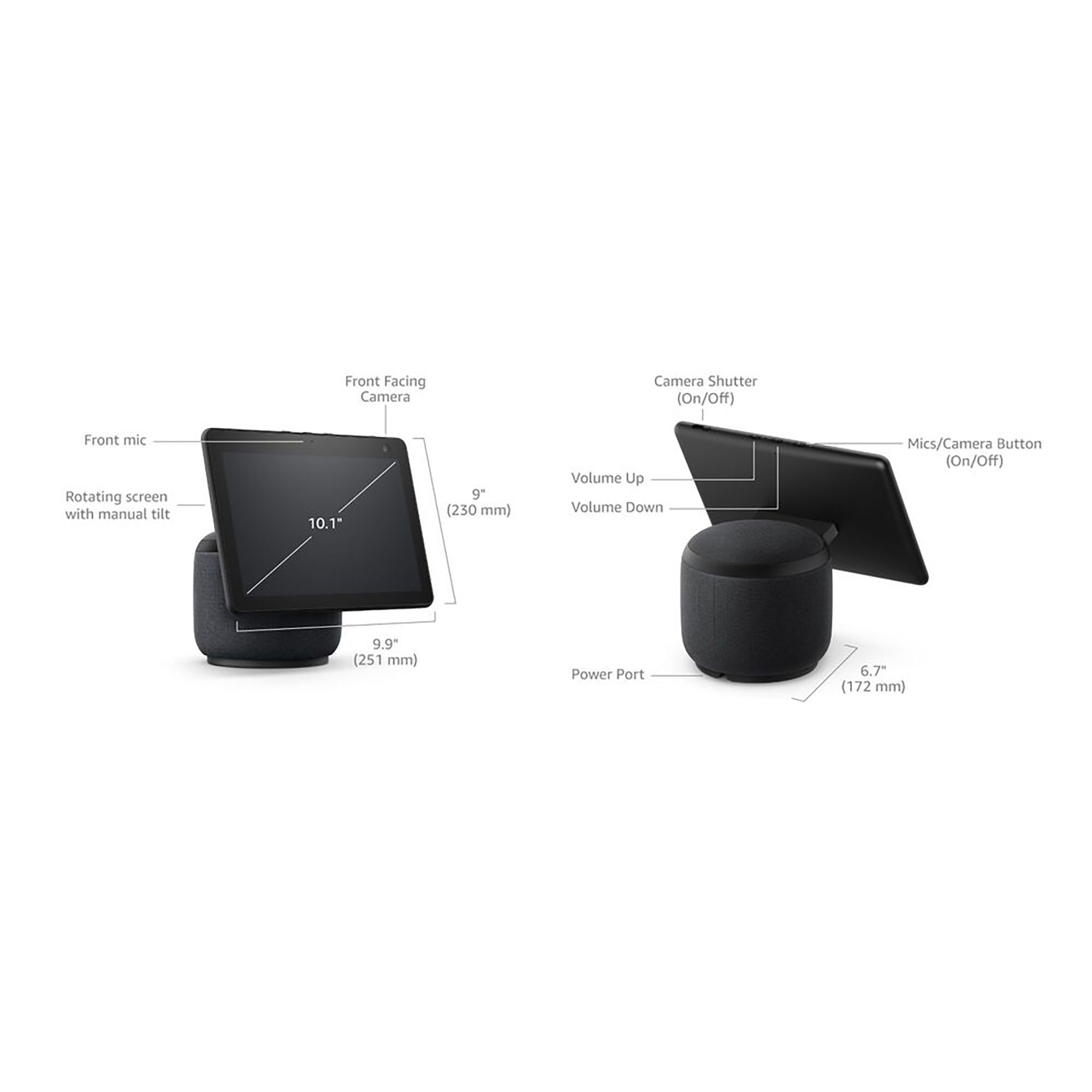 Amazon Echo Show 10 (3rd Generation) - Charcoal