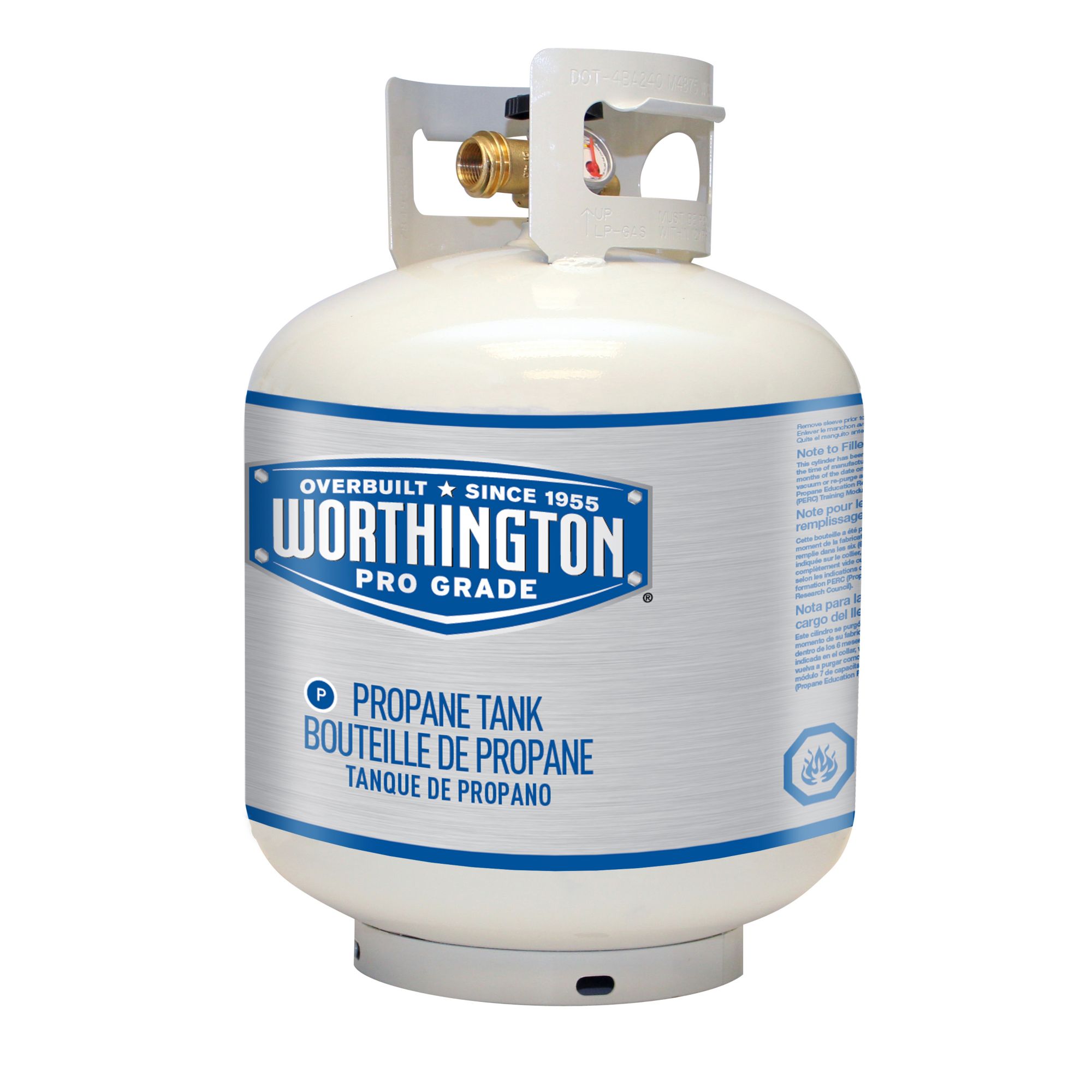 Worthington Industries Pro Grade 20 lb. Steel Propane Tank with Gauge