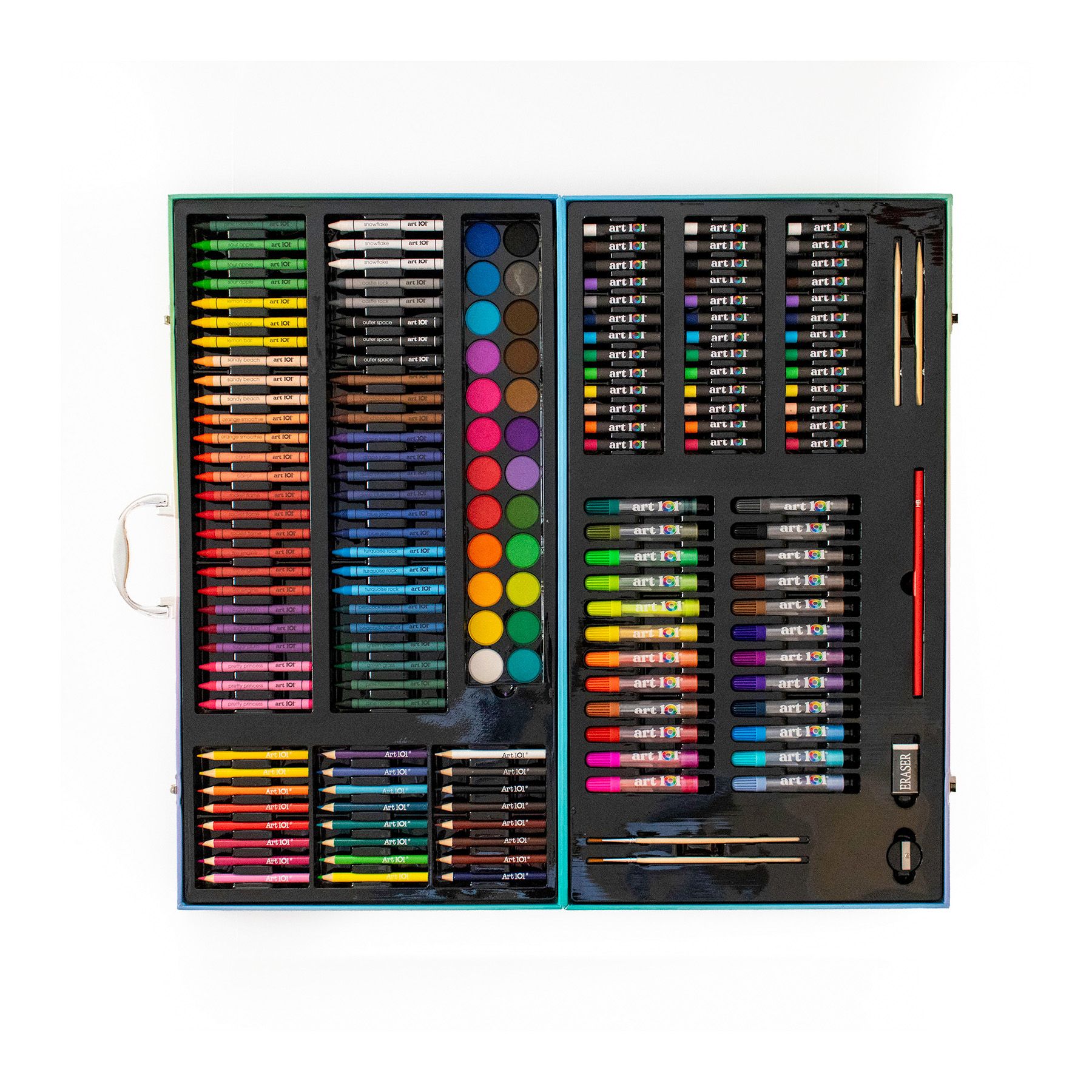Art 101 Budding Artist Ultimate Art and Scratch Art Kit, Assorted Colors,  126 Pieces (30126)