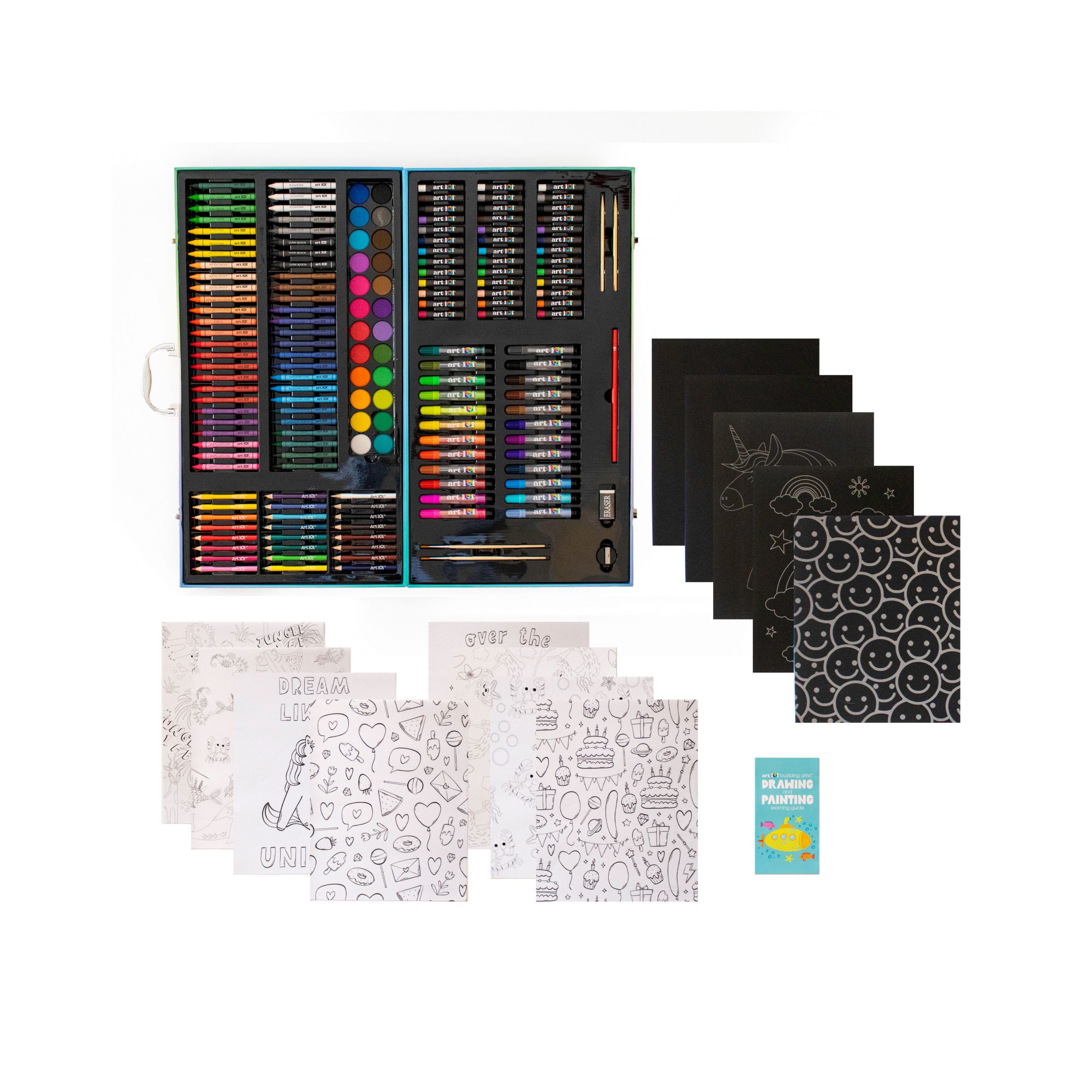 Art 101 Budding Artist Beginners Multifunctional Art Set with 210 Pieces  for Children