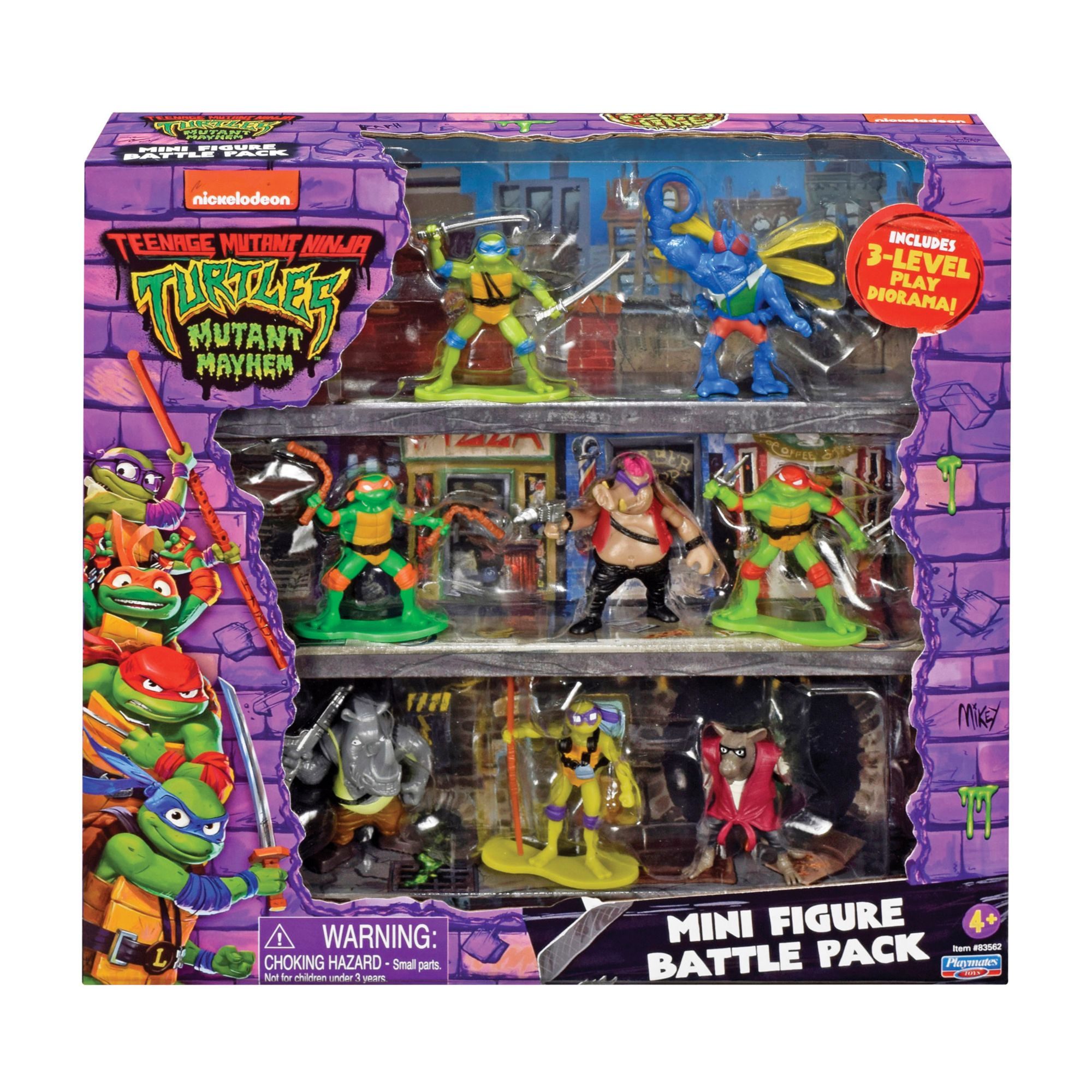 Pack　Playmates　Wholesale　BJ's　Ninja　Mayhem　Turtles:　Mini　Battle　Mutant　Figure　Mutant　Teenage　Club