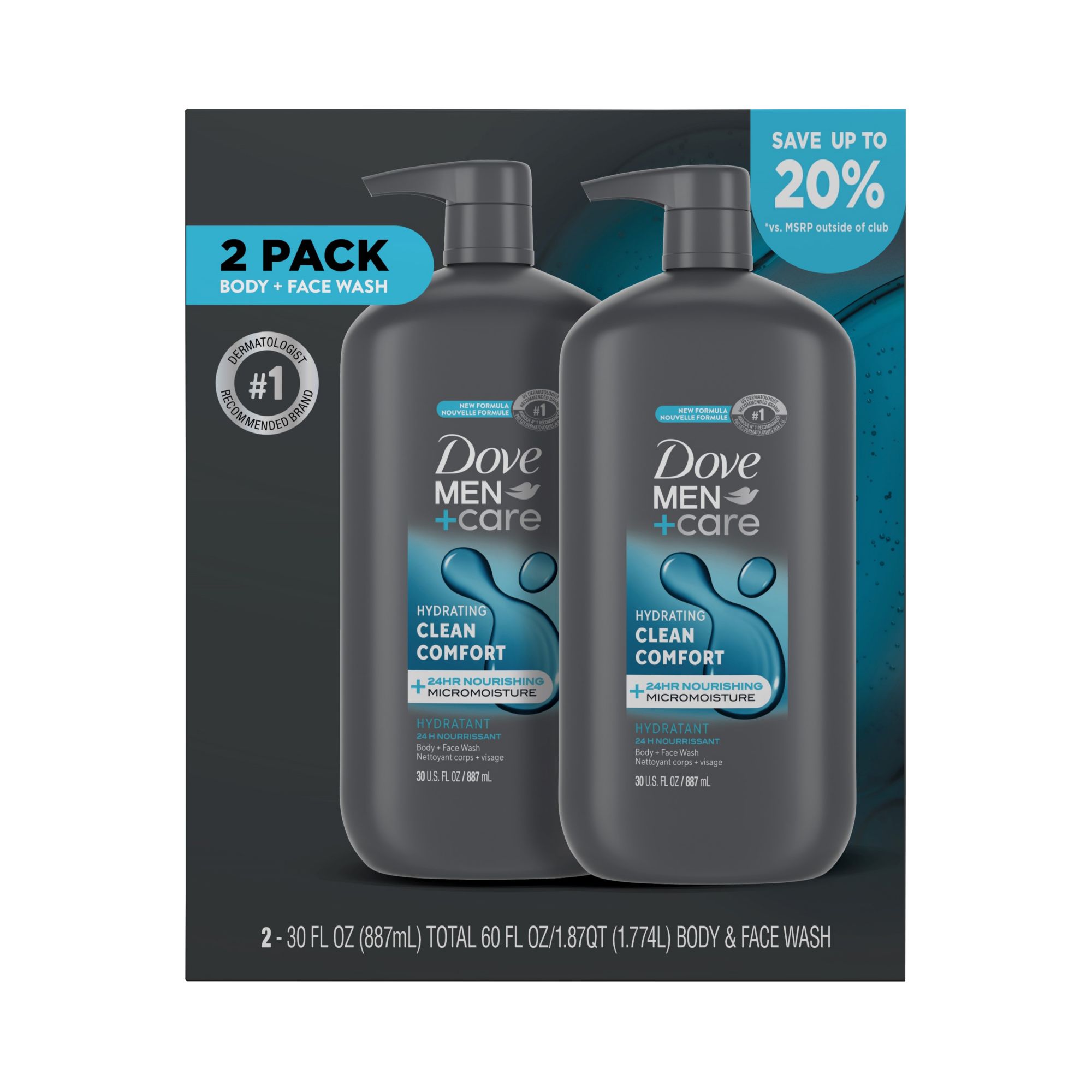 Dove Men+Care Body Soap and Face Bar Clean Comfort