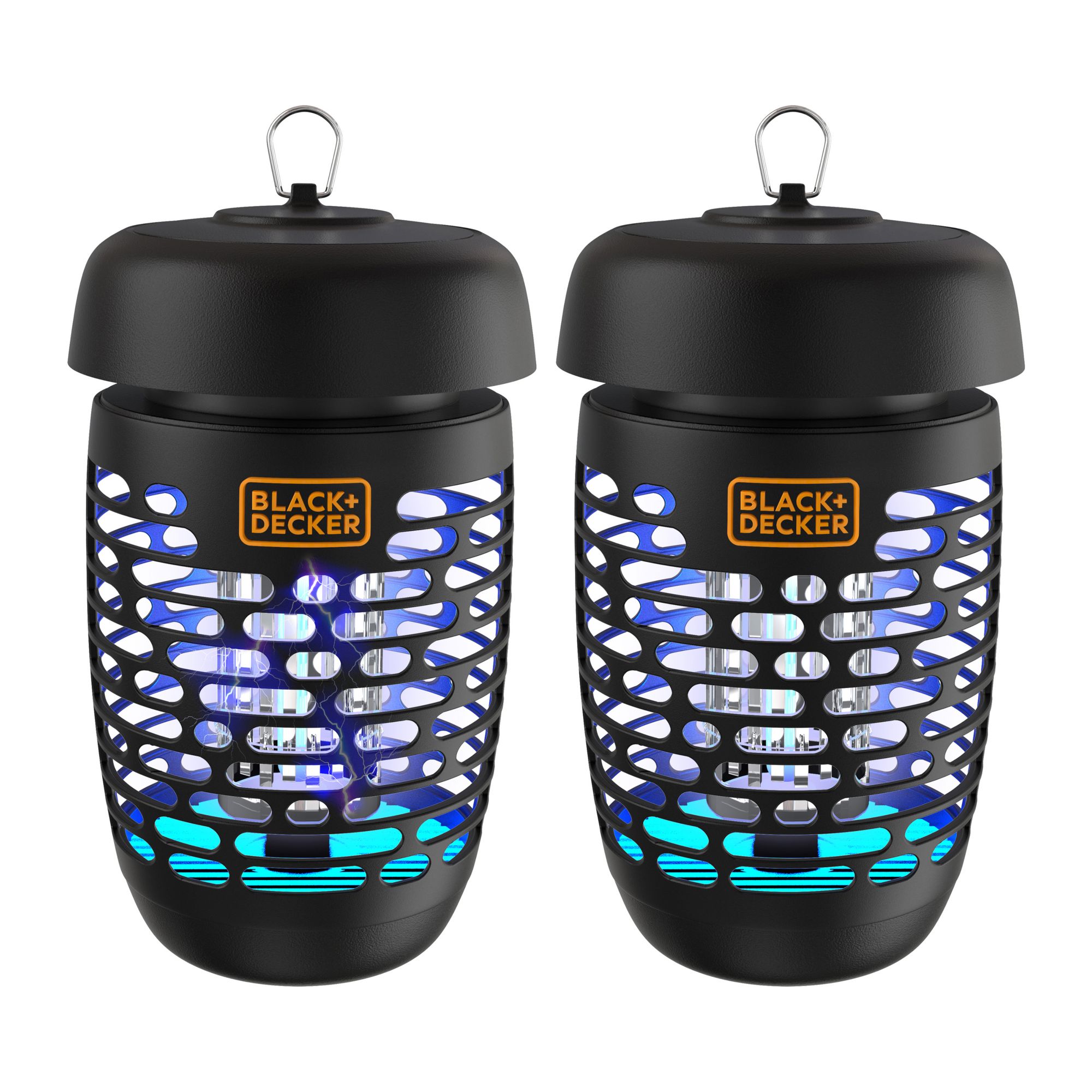 Black + Decker - Black Electric Outdoor Bug Zappers, 2-Pack