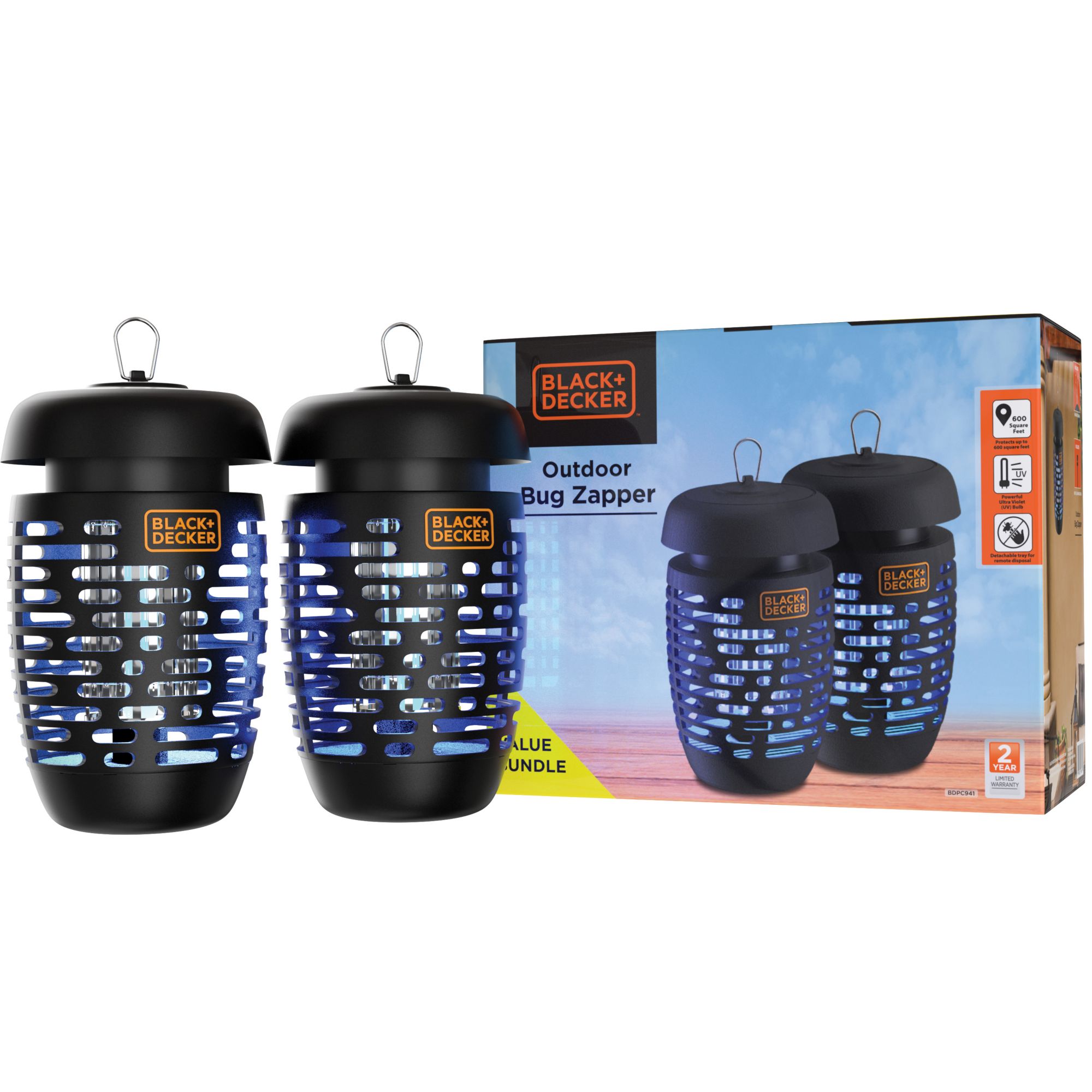 Black + Decker Electric Lantern Bug Zapper, 2 pk.