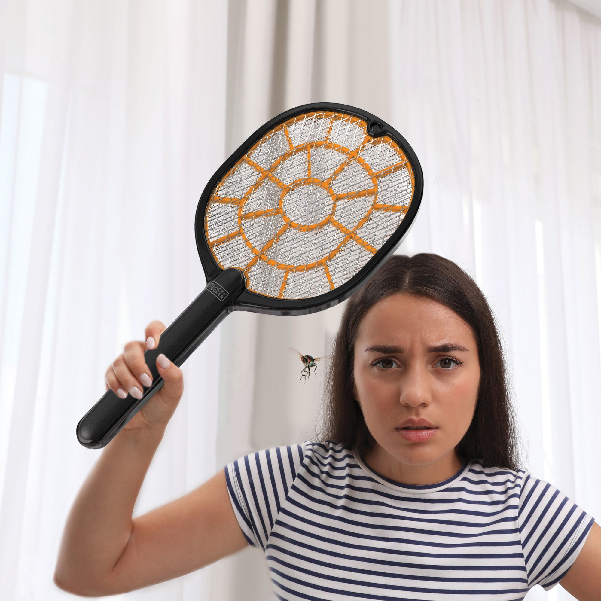  BLACK+DECKER Electric Fly Swatter- Fly Zapper- Tennis