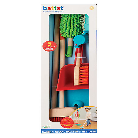 Battat Sweep n' Clean Wooden Cleaning Set