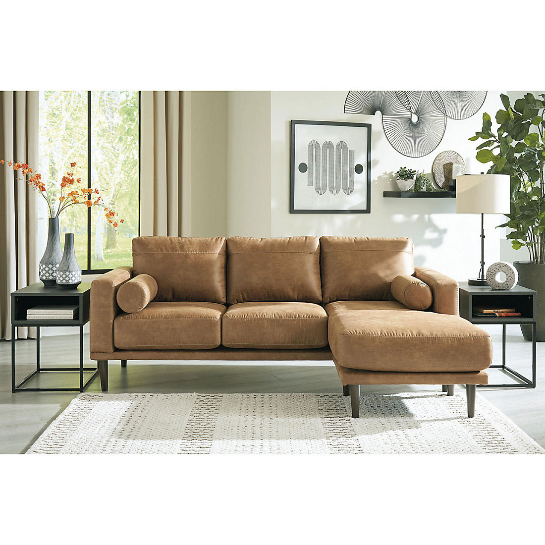 Arroyo Faux Leather Sofa Chaise