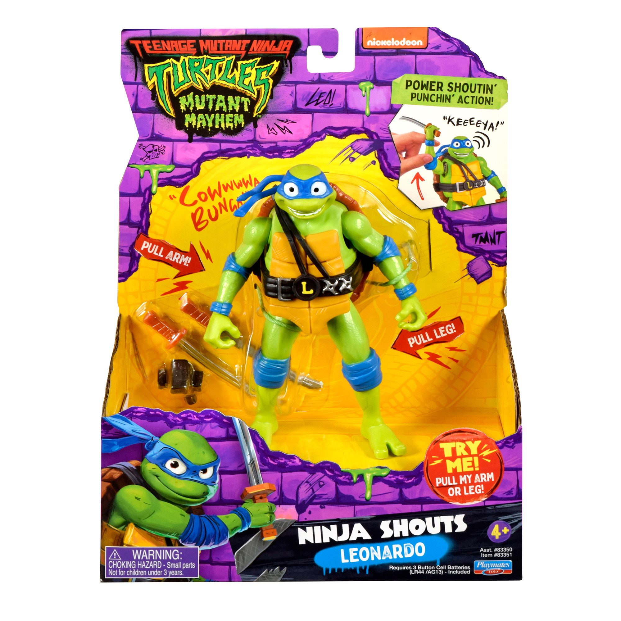 Teenage Mutant Ninja Turtles: Mutant Mayhem Basic Figure Turtle 4-Pack  Bundle by Playmates Toys