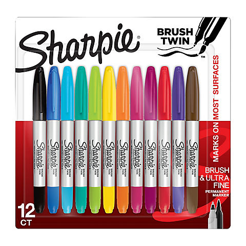 Sharpie Twin Permanent Markers, 12 ct. - Assorted