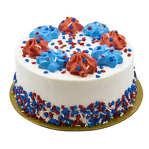 Wellsley Farms 7" Patriotic Red, White & Blue Color Blast Cake