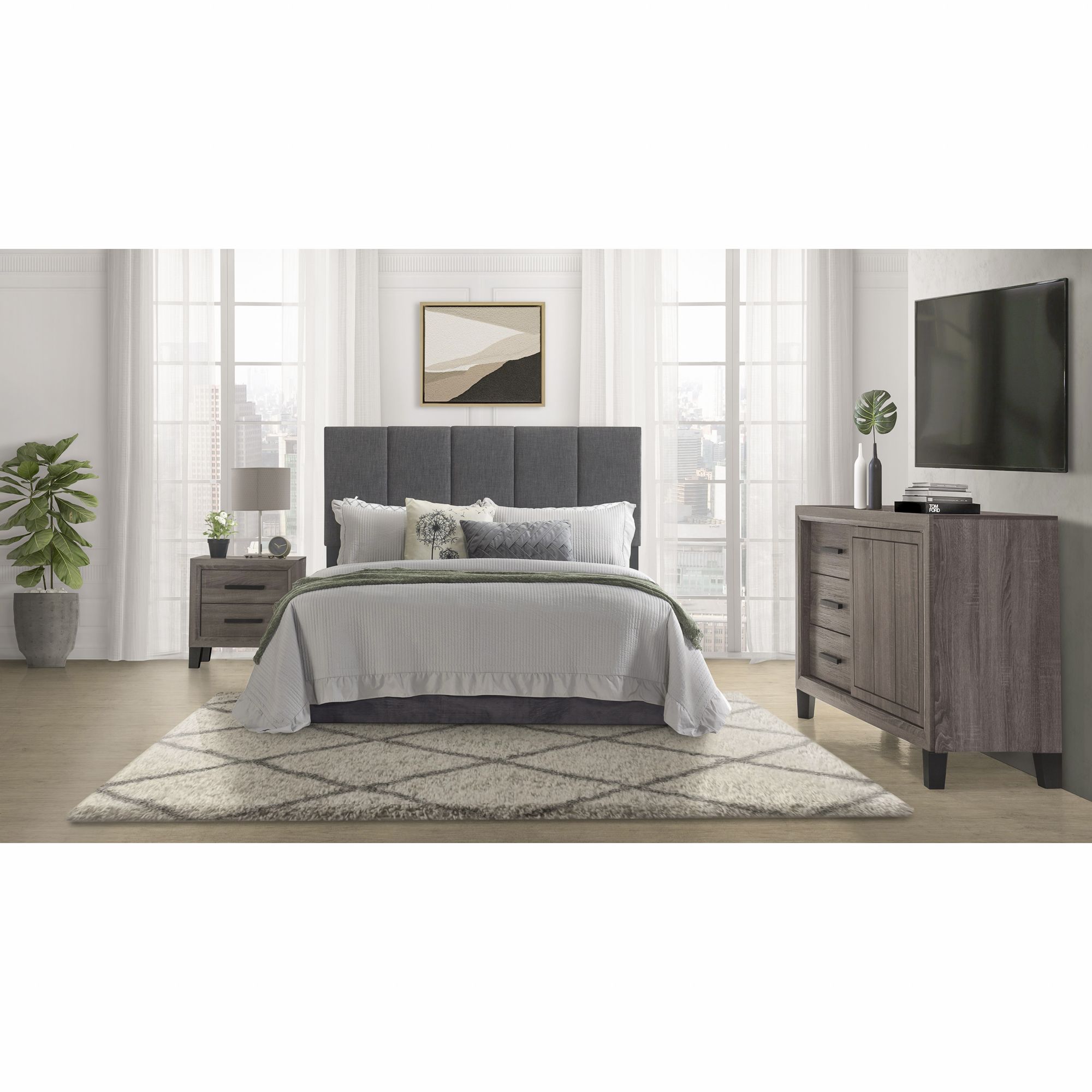 Global Furniture Finn Bedroom in a Box, Gray