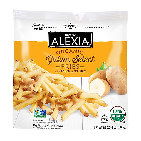 Alexia All Natural Organic Yukon Fries with Sea Salt, 4 lbs.