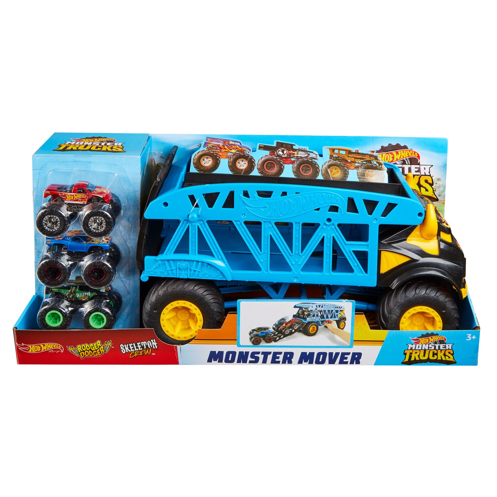 Hot Wheels Monster Trucks Monster Mover, Gift Idea for Kids Ages 3 Years  Old & Up