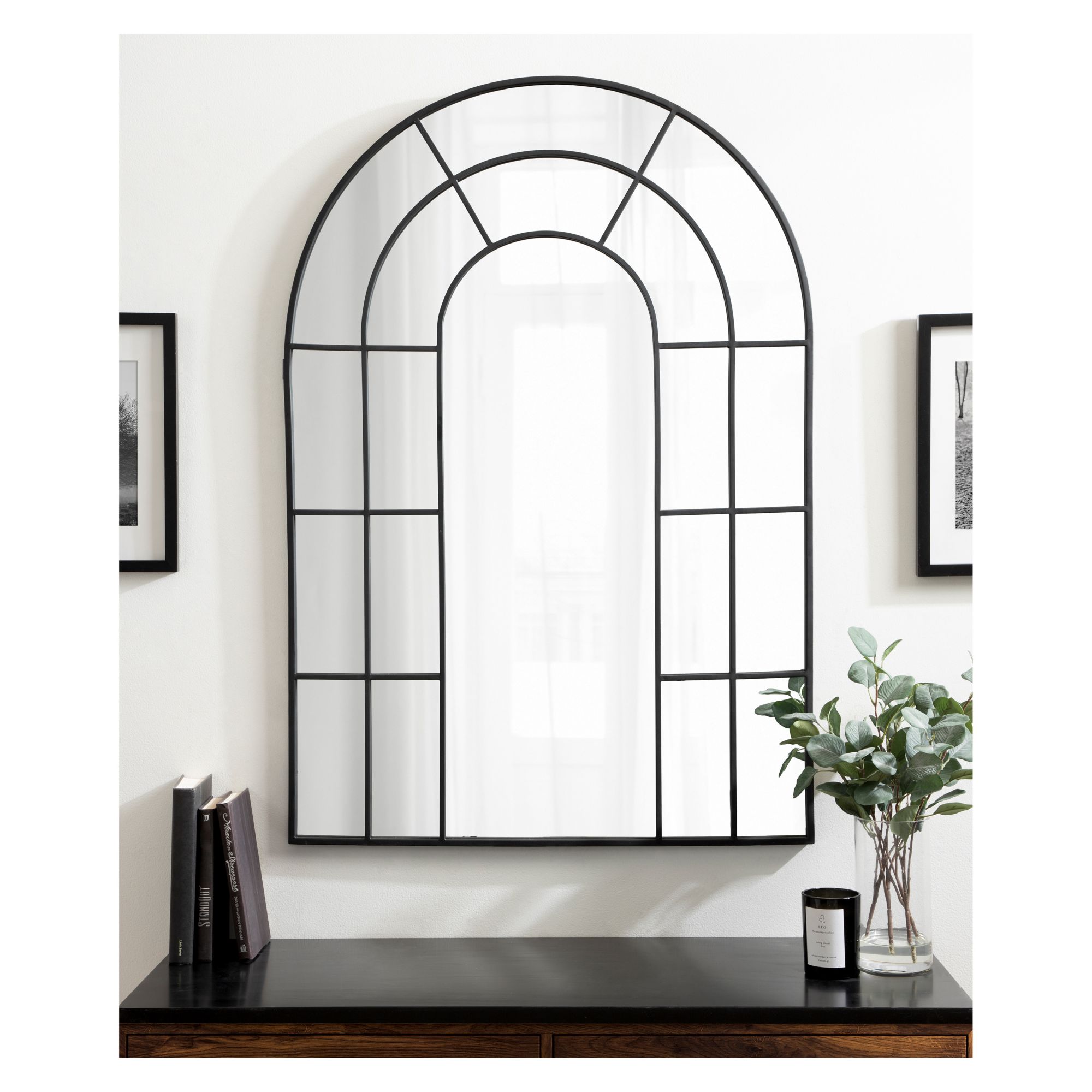 Wide Metal Arch Mirror