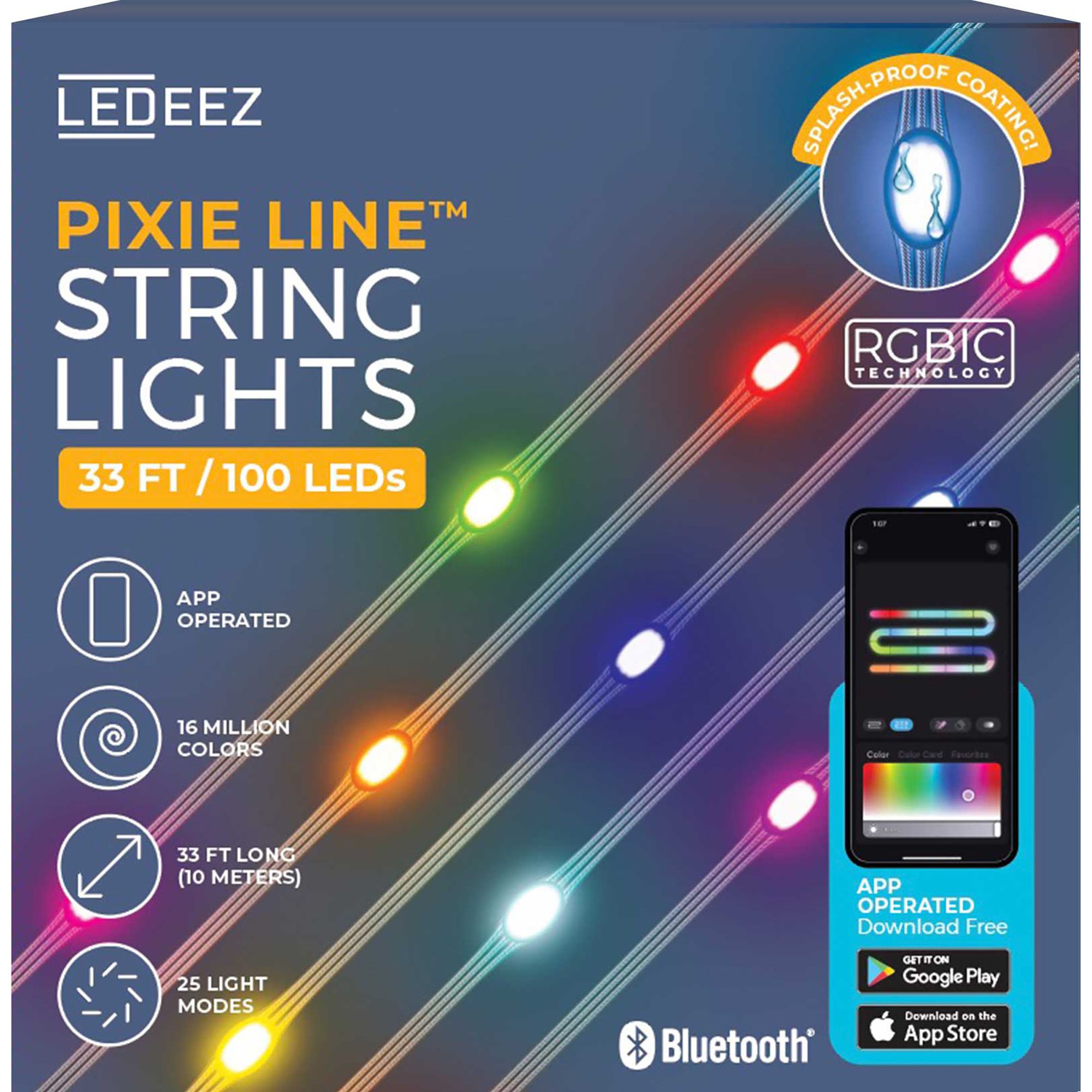 LEDeez LED Light Kit, 2-8ft Light Strips, Light Bulb, 2-6ft String Lights,  Remote, Child Novelty Toy 