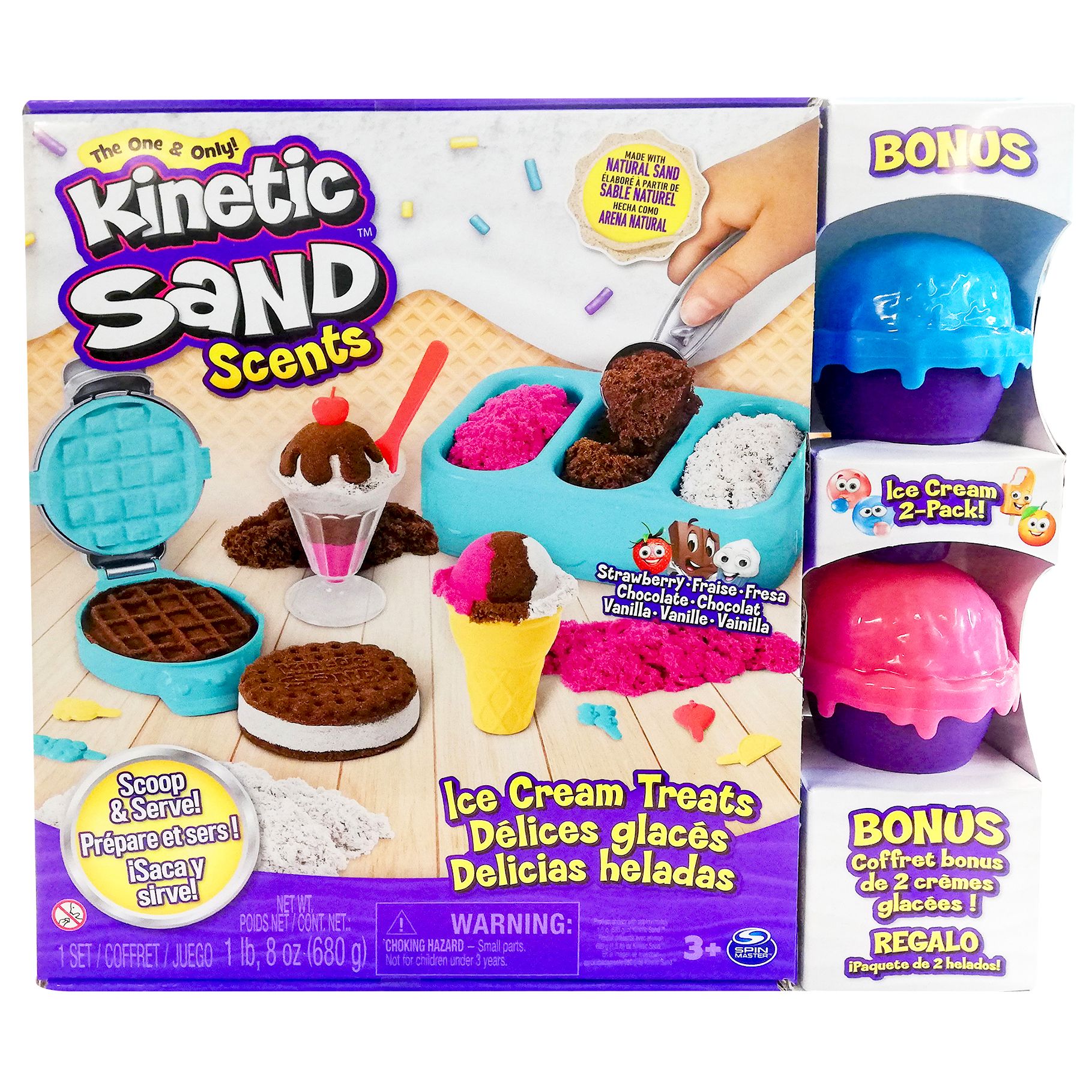 Kinetic Sand Ice Cream Treats Playset With Over 1 lb. Play Sand