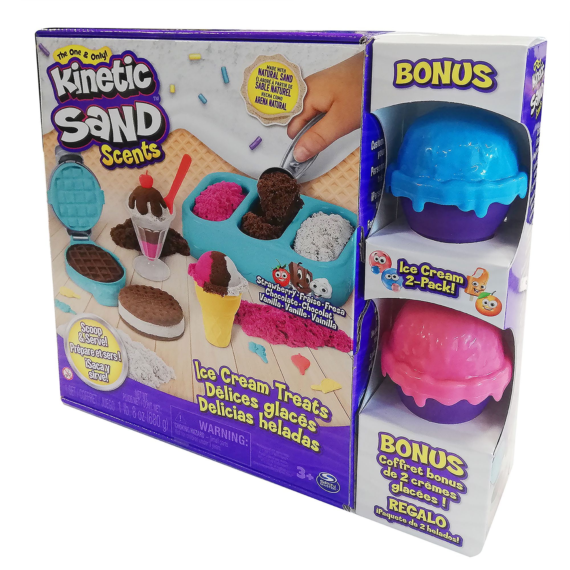 Kinetic Sand Ice Cream Treats Playset With Over 1 lb. Play Sand