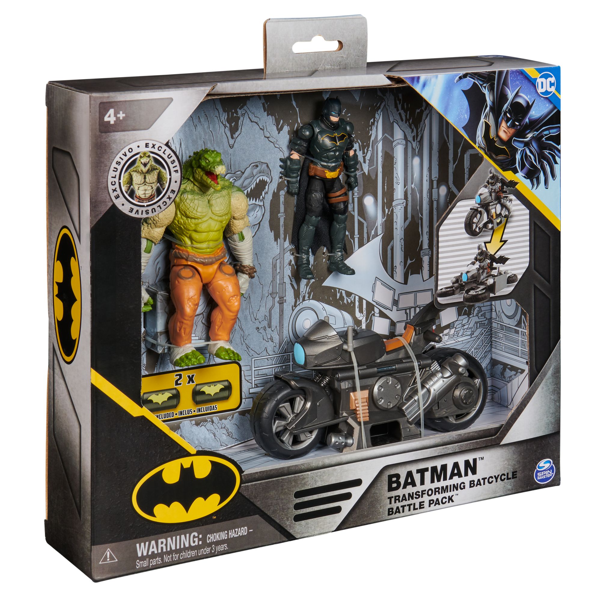 DC Comics Batman Transforming Batcycle Battle Pack with 4