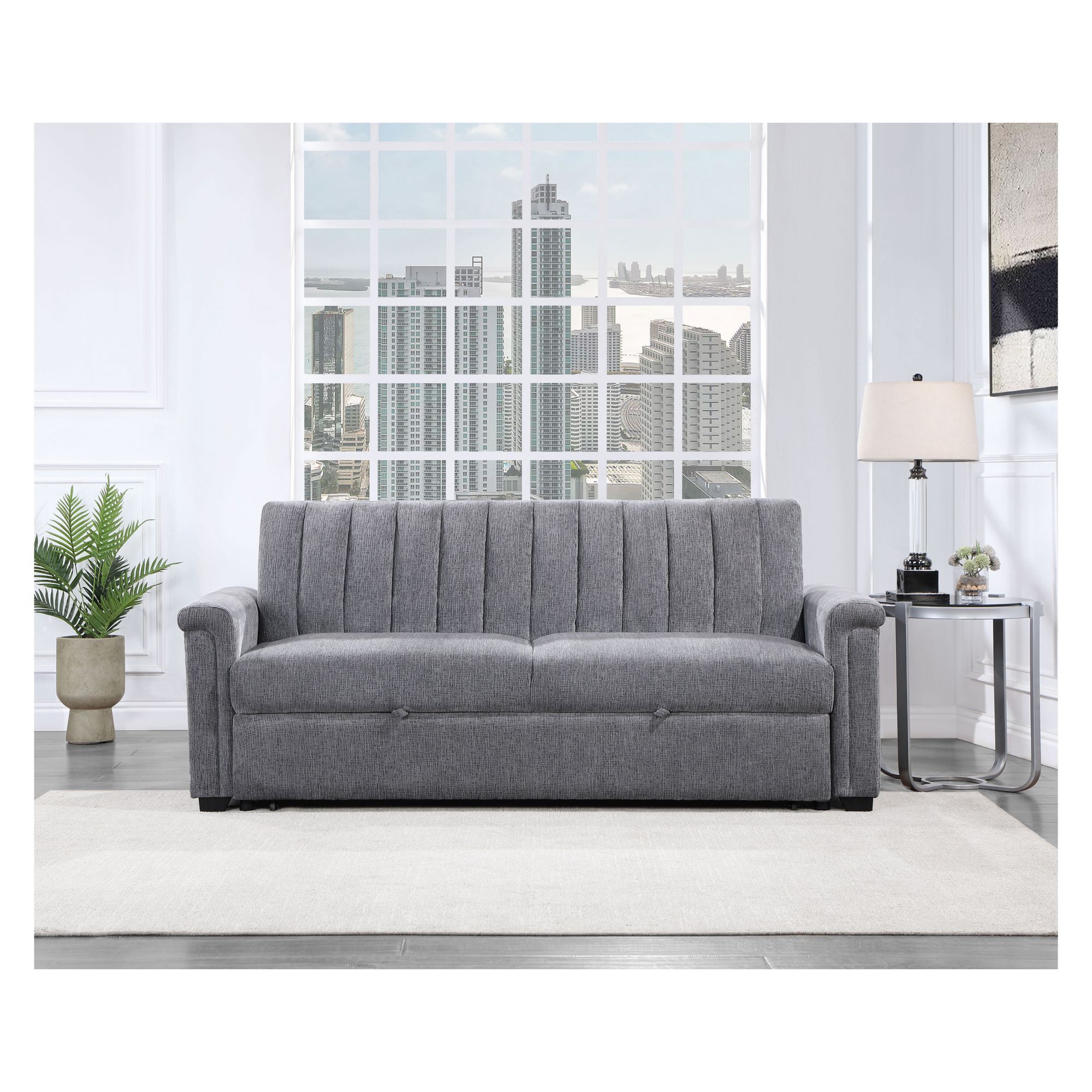 Couch With Storage Ottoman And Pull Out Leg Rest for Sale in New