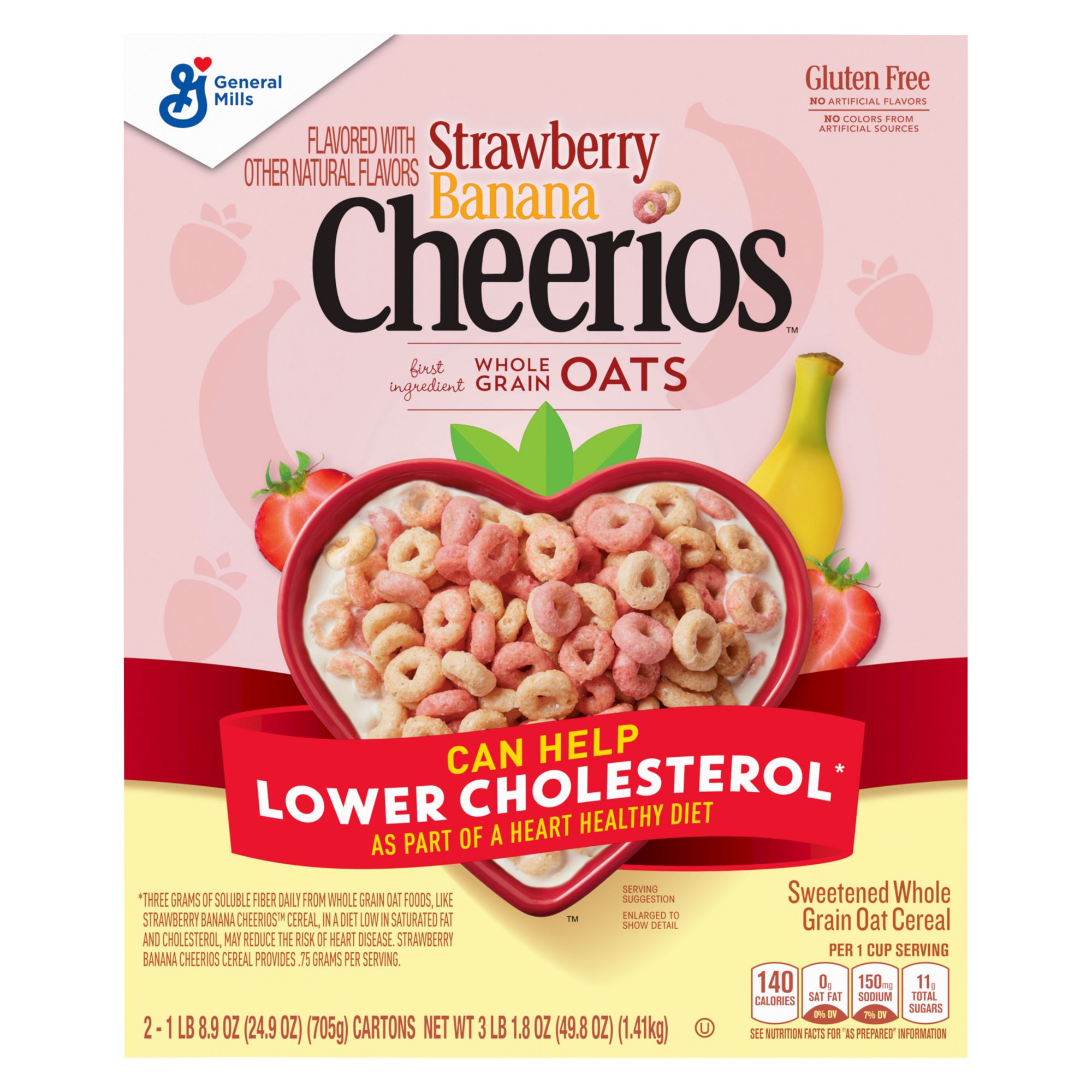 General Mills Strawberry Banana Cheerios Cereal, 2 pk./24.9 oz.