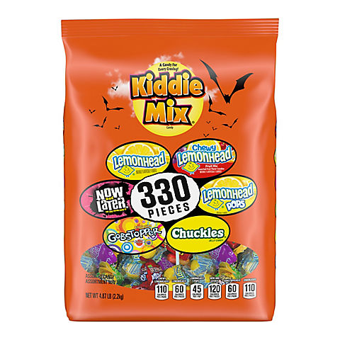 Brach's Kiddie Mix Bag, Lemonhead, Now and Later, Everlasting Gobstopper, and Chuckles Candy, 330 ct