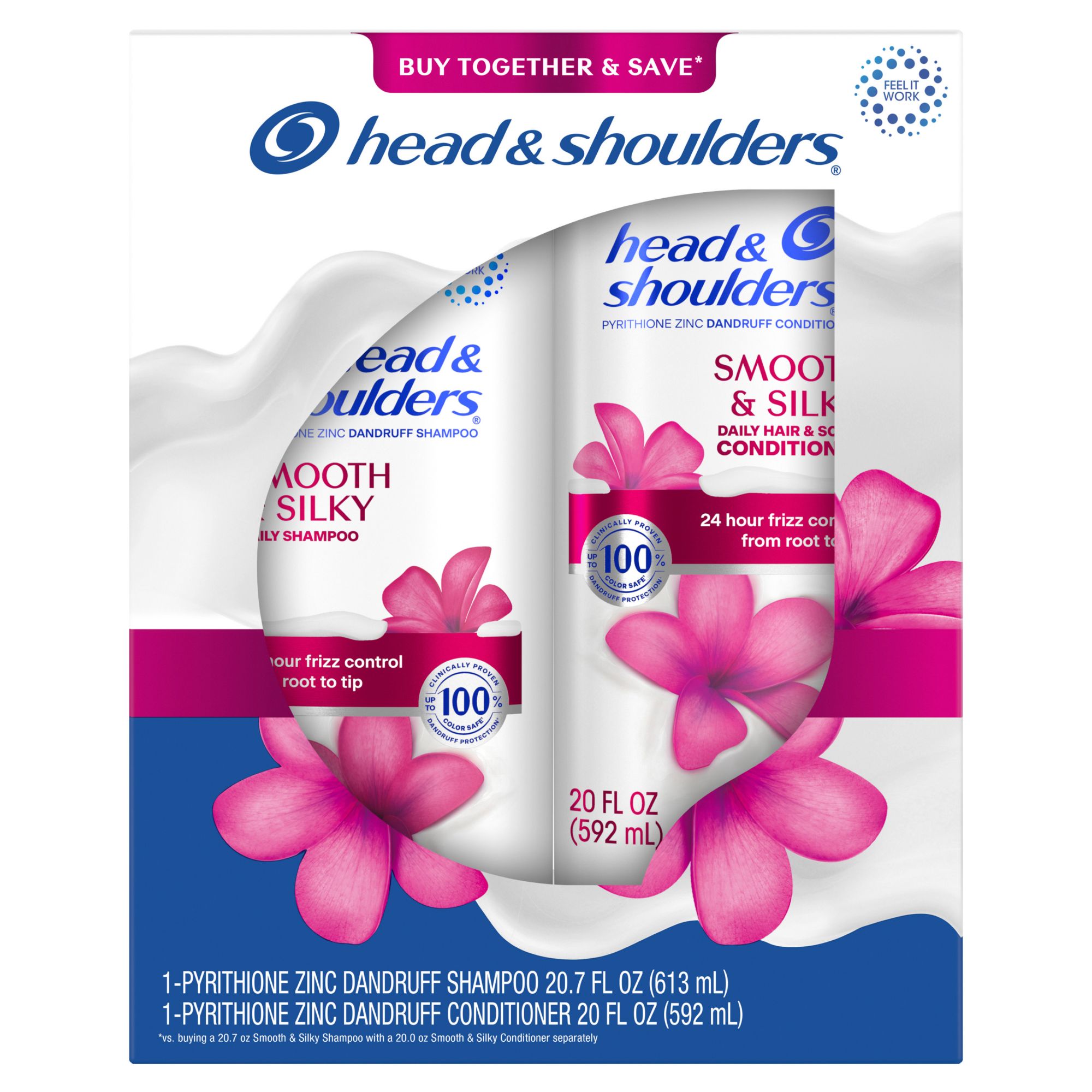 bøn Rouse helgen Head and Shoulders Smooth & Silky Shampoo and Conditioner - BJs Wholesale  Club
