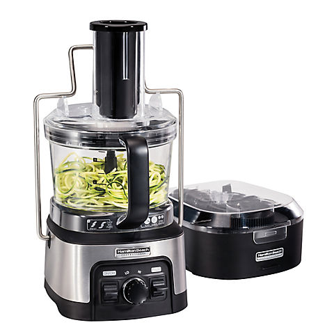Hamilton Beach Professional Spiralizing Food Processor - Black and Stainless Steel