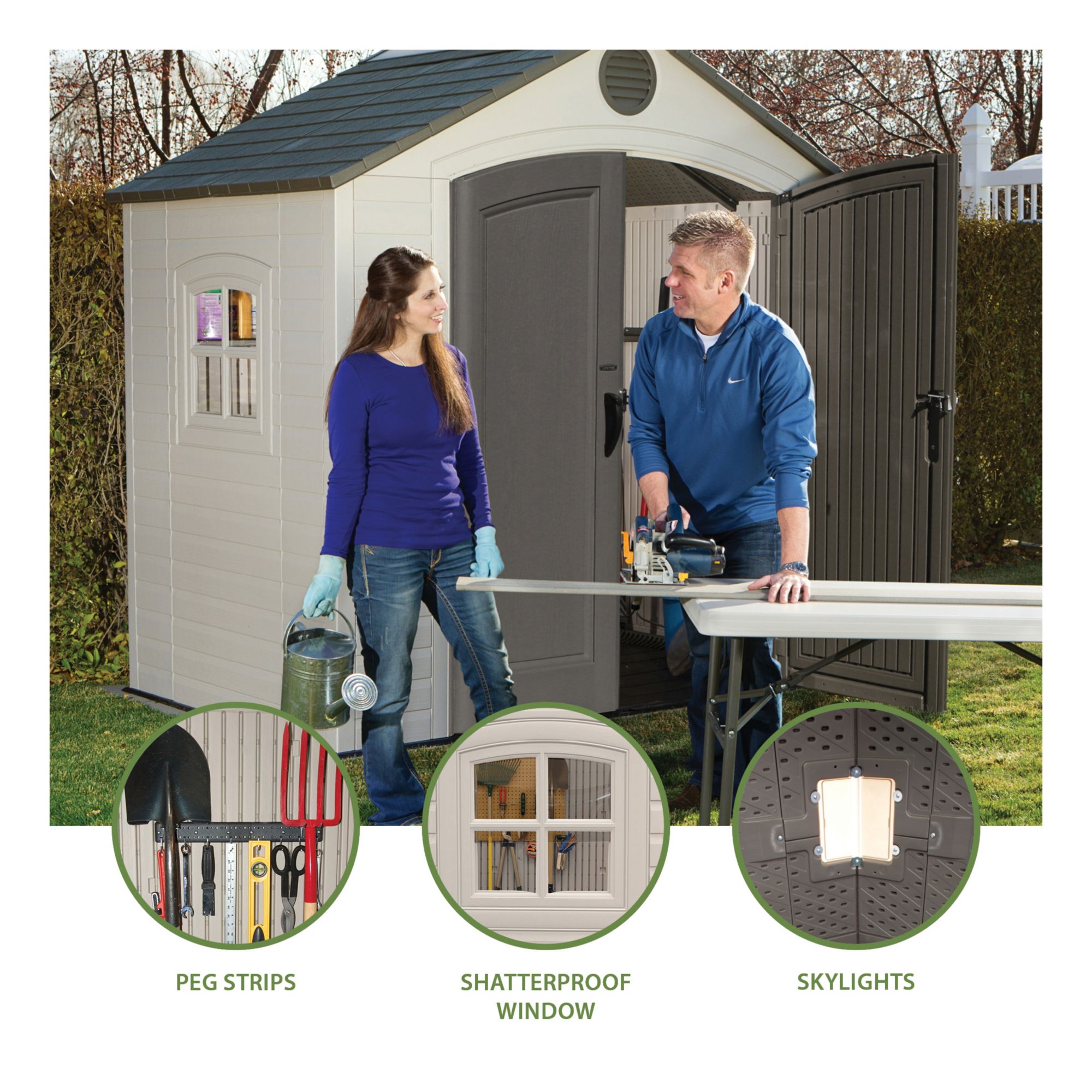 Lifetime Outdoor Storage Shed - 8' x 12.5