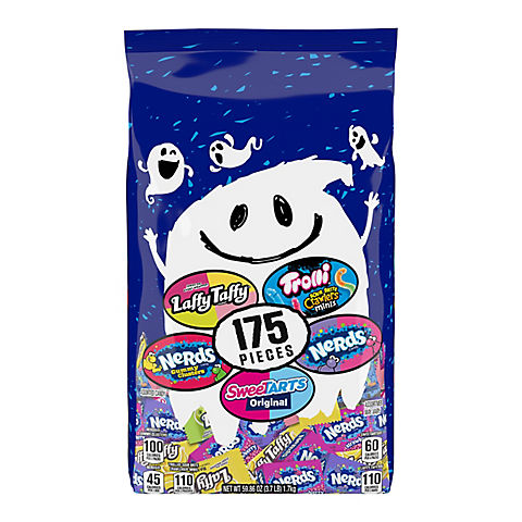 Ferrara Ghost Goodies Halloween Candy Mixed Bag, SweetTARTs, Nerds, Trolli, Laffy Taffy, 175 ct.