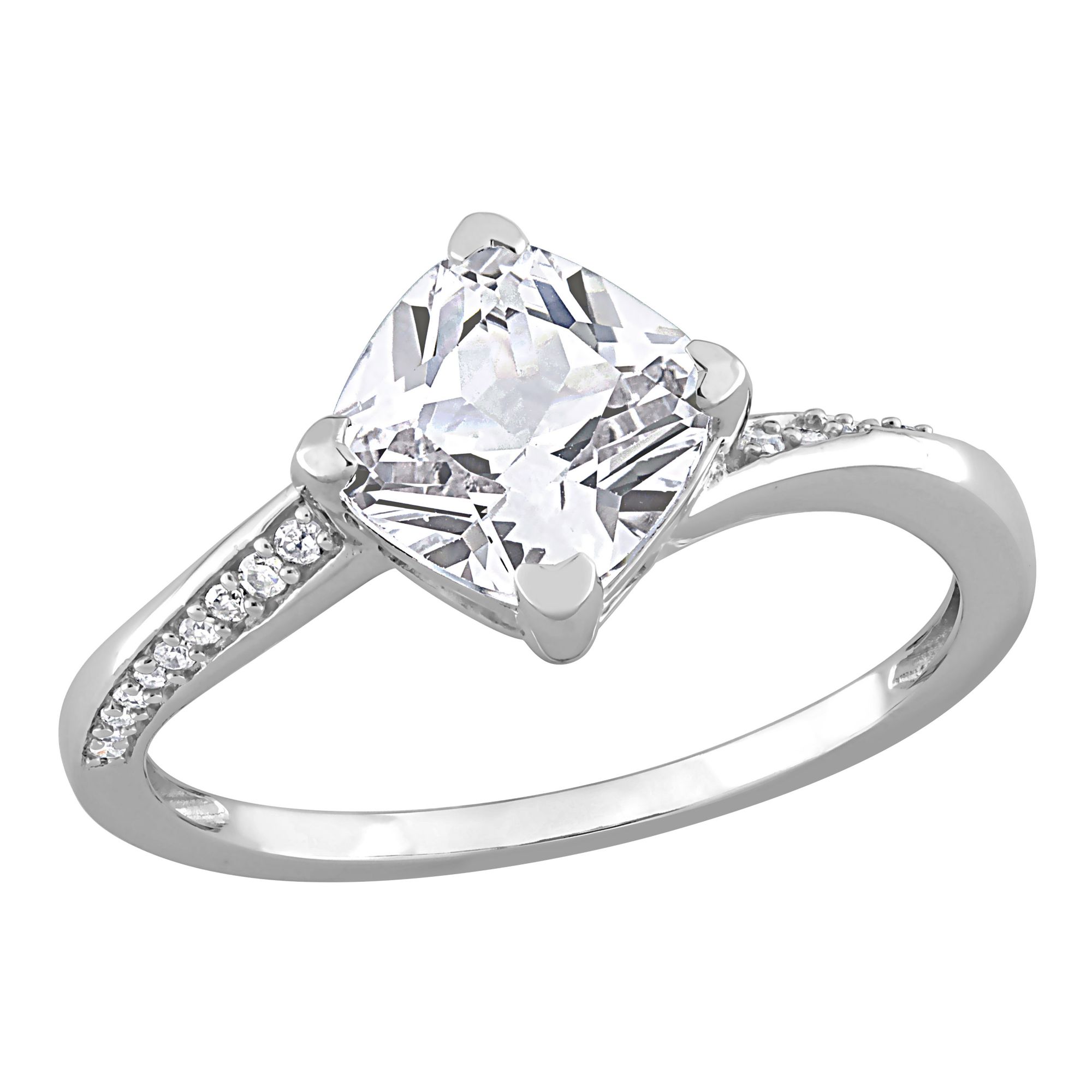 White sapphire ring hot sale princess cut