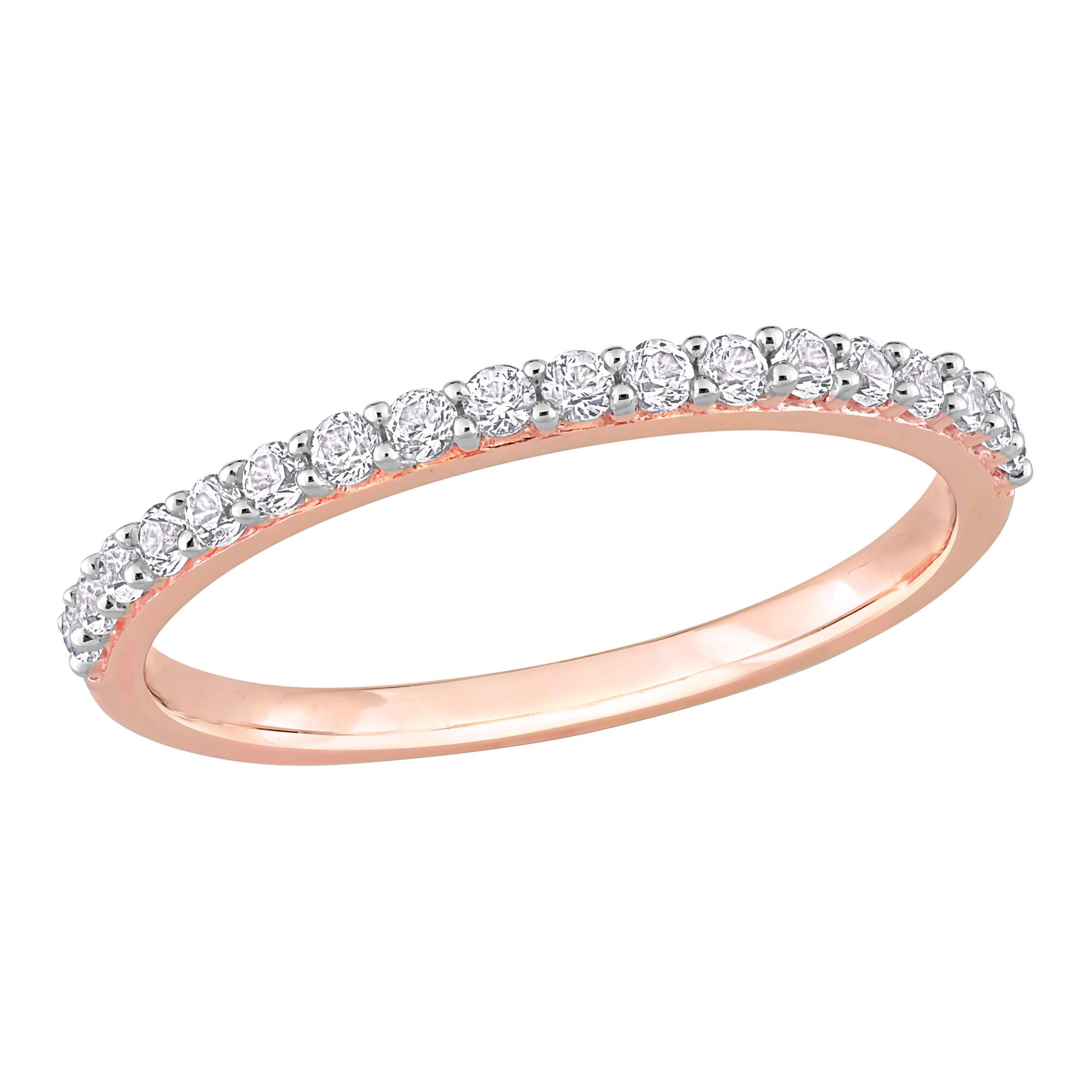 White sapphire sale rose gold