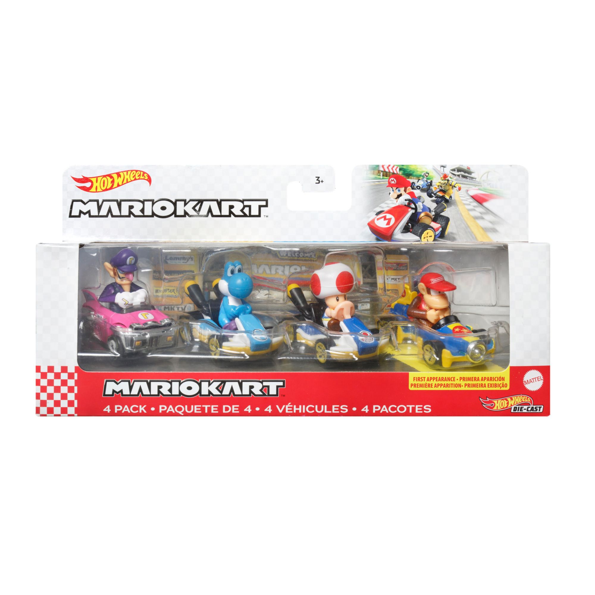 Hot Wheels Mario Kart Characters and Die-Cast Kart Vehicles, Set