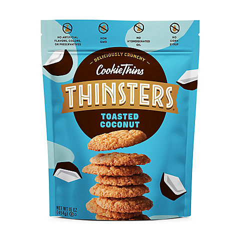 Thinsters Toasted Coconut Crunchy Cookie Thins, 16 oz.