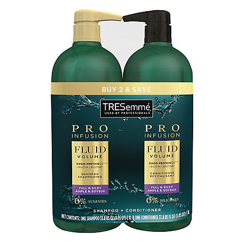 TRESemme Pro Infusion Fluid Volume Shampoo and Conditioner Pack, 33.8 oz.
