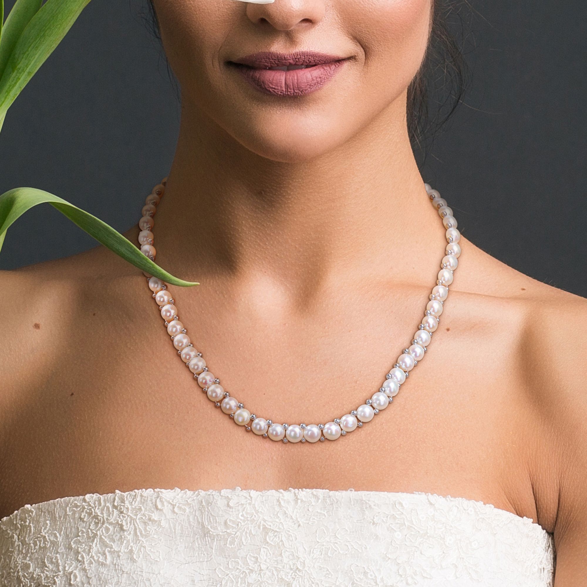 Pearl deals stud necklace