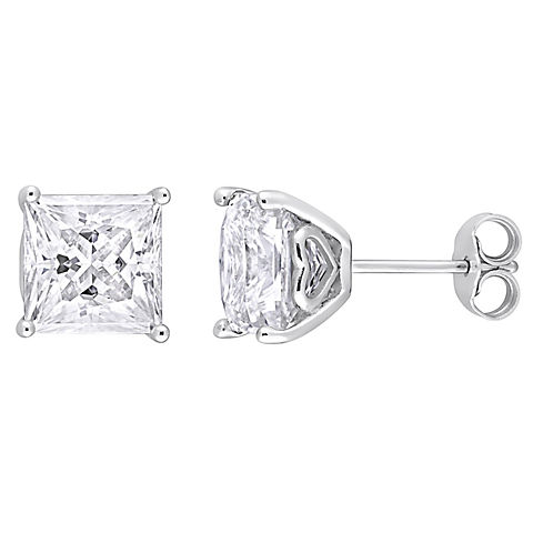 6 ct. t.g.w. Moissanite Square Stud Earrings in Sterling Silver