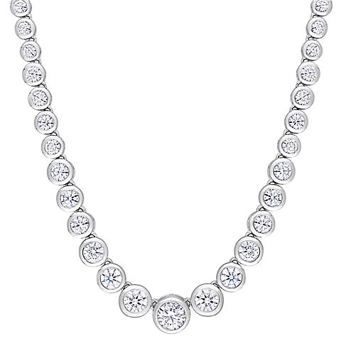 4.62 ct. DEW Moissanite Semi-Tennis Necklace in Sterling Silver