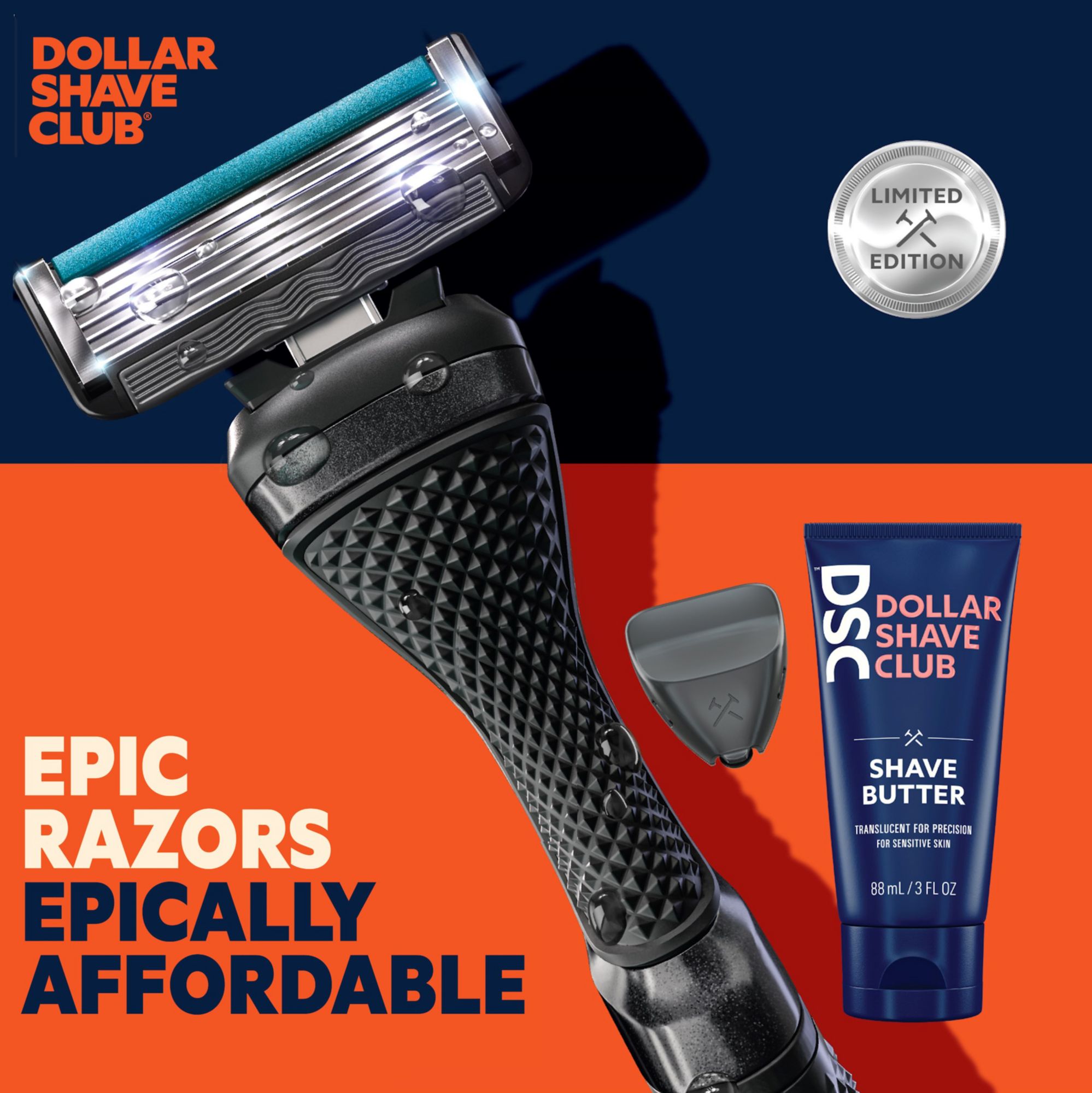 Dollar Shave Club Kit with Razor, Refills & Shaving Essentials