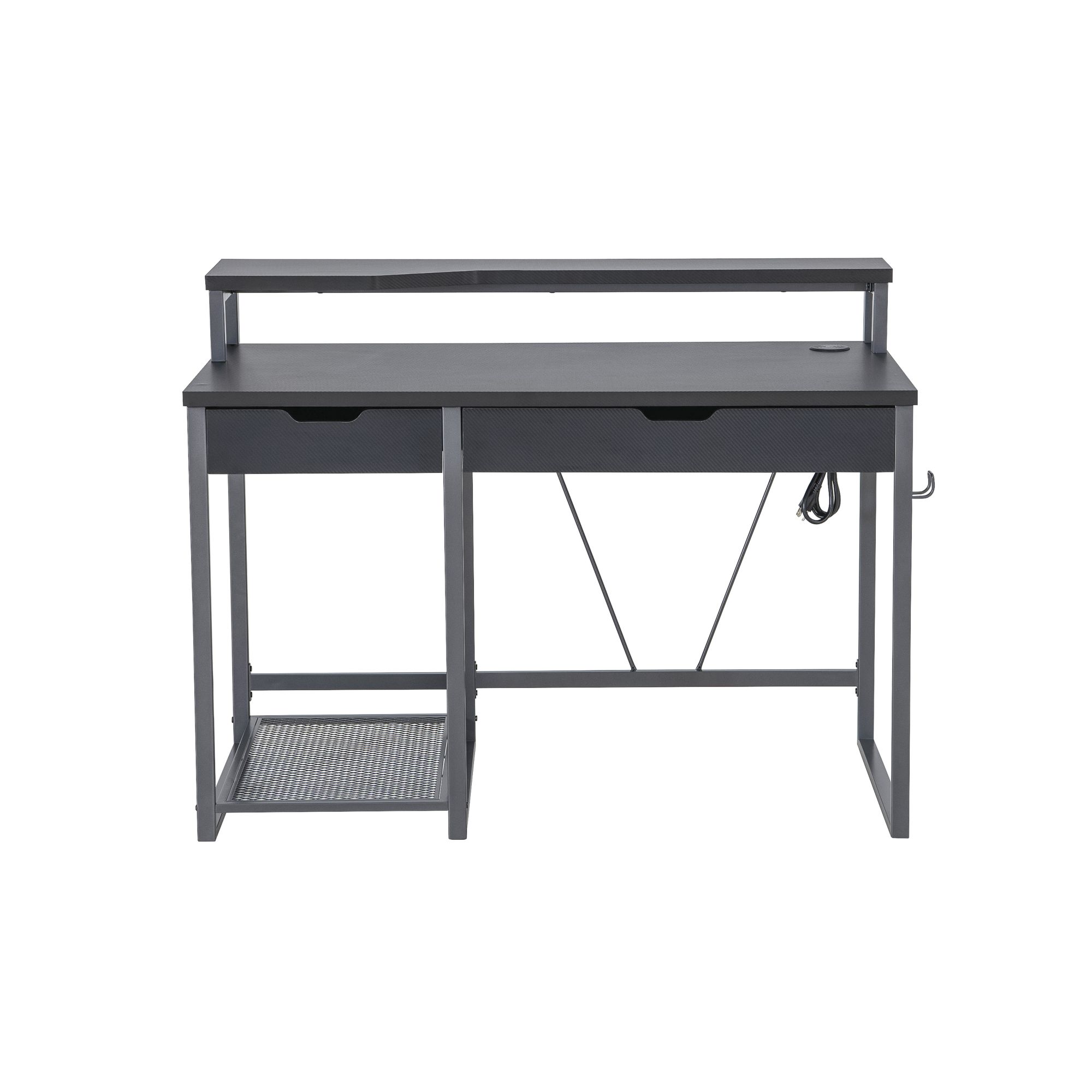 Gaming Desk Small Computer Desk Desktop Table For Kids Bedroom Modern Black