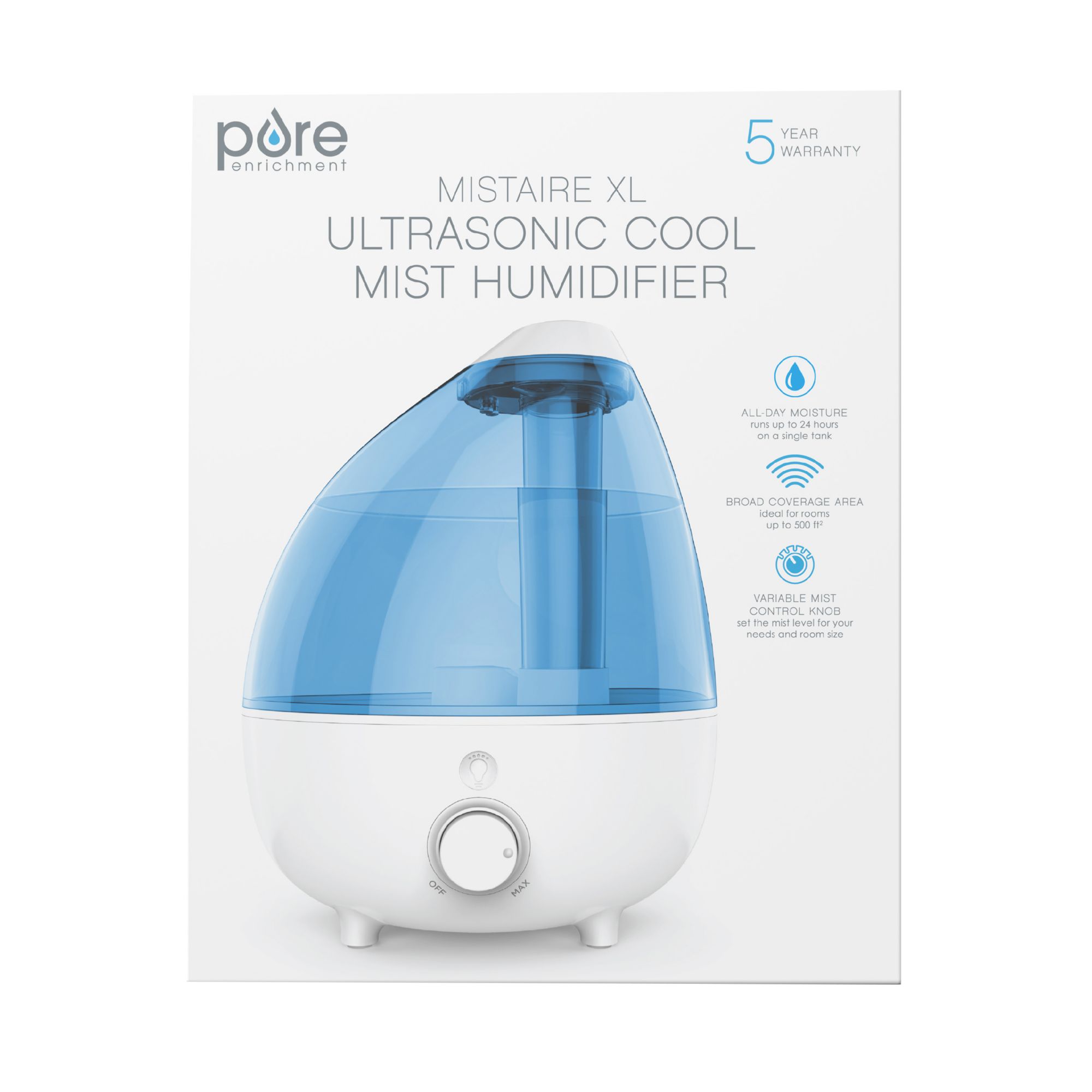 MistAire XL Ultrasonic Cool Mist Humidifier