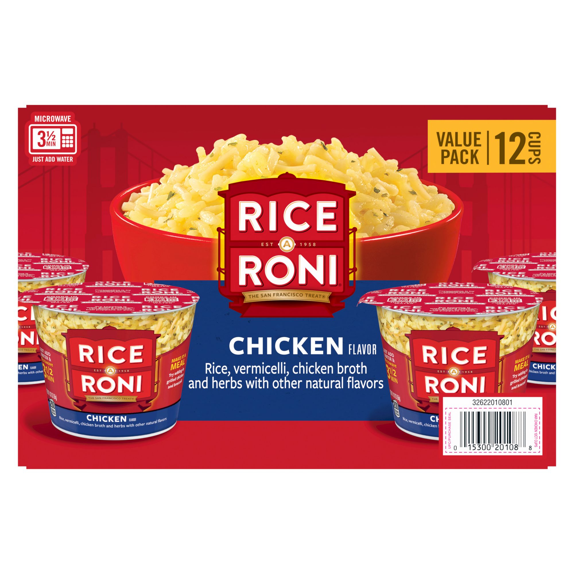 Rice A Roni Chicken Flavor Cups Value Pack 12 pk