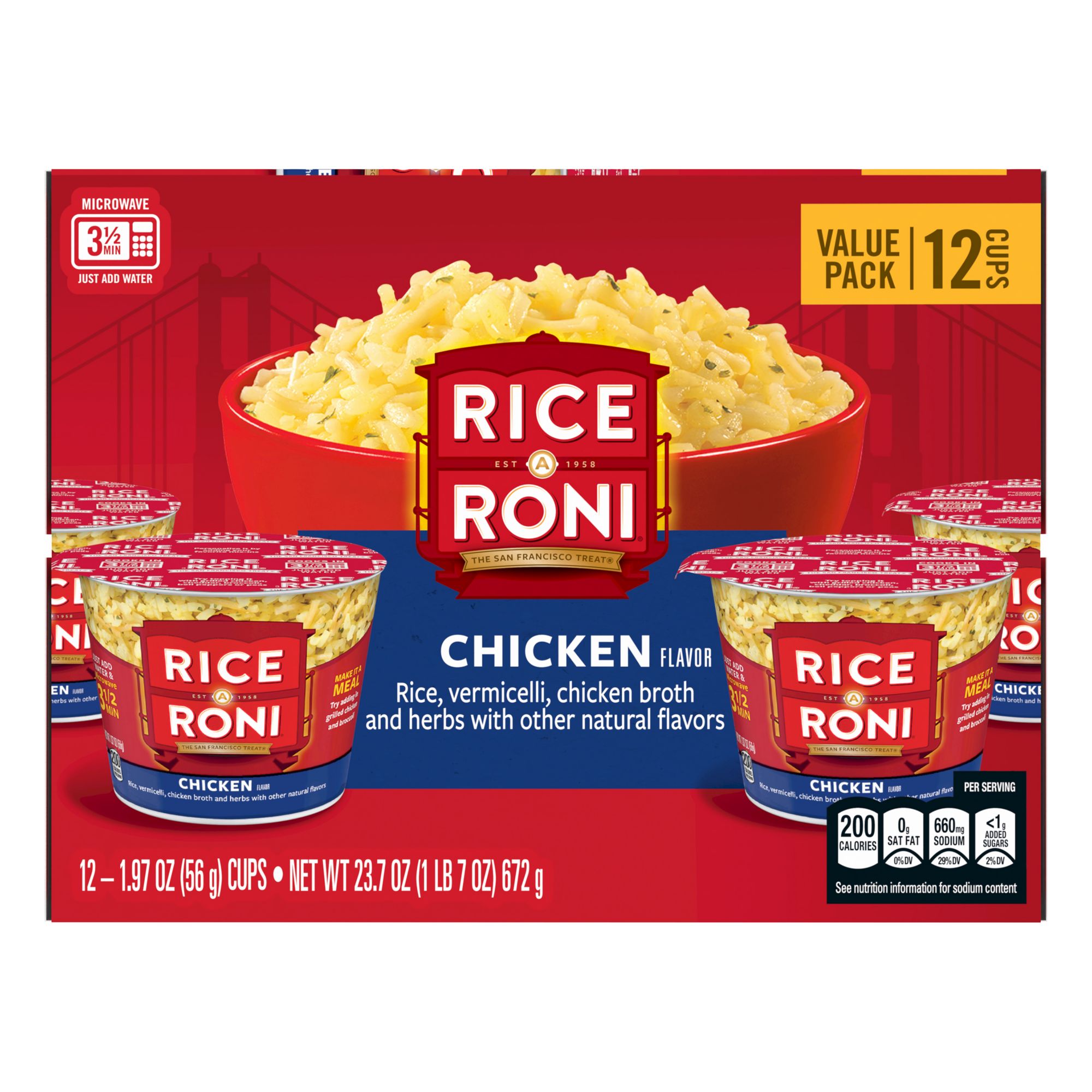 Rice-A-Roni® Chicken Flavor Rice Cups, 4 ct / 1.97 oz - Gerbes