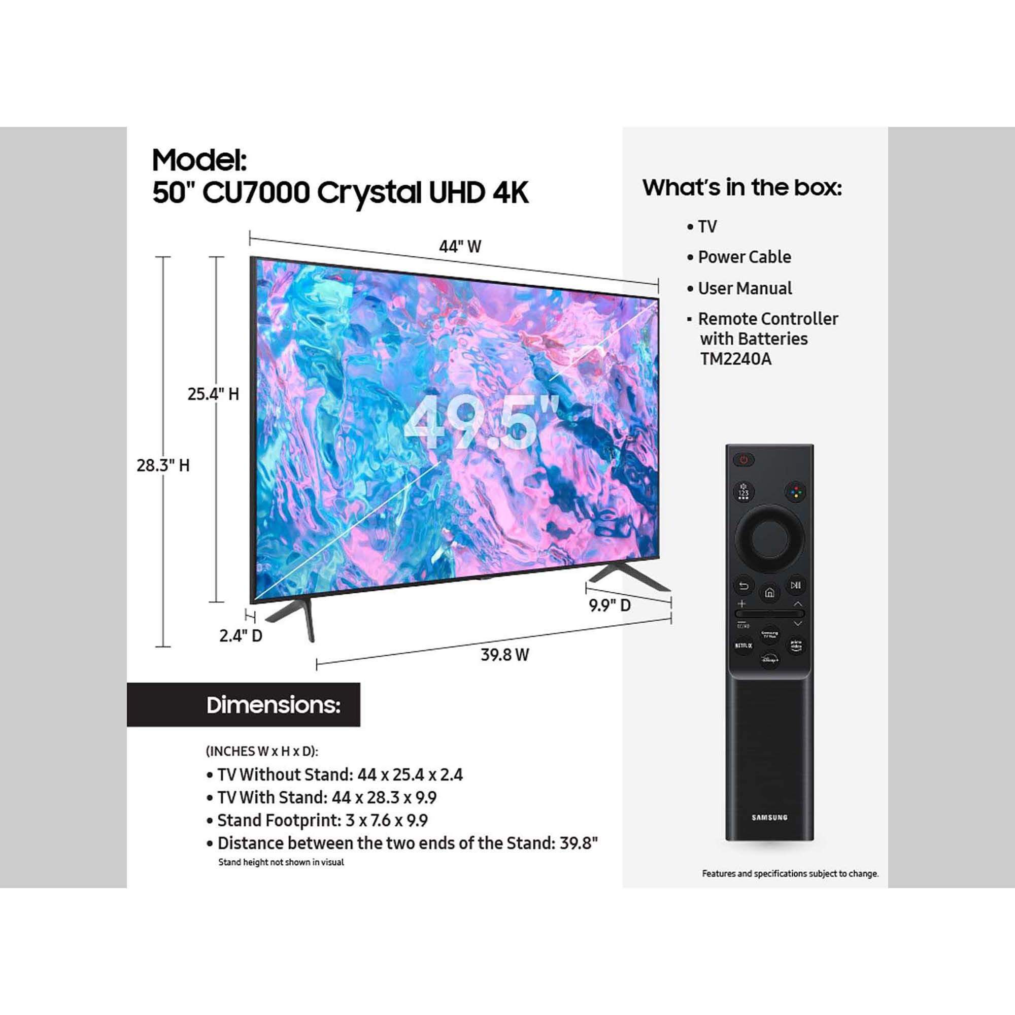 Samsung crystal deals uhd 50