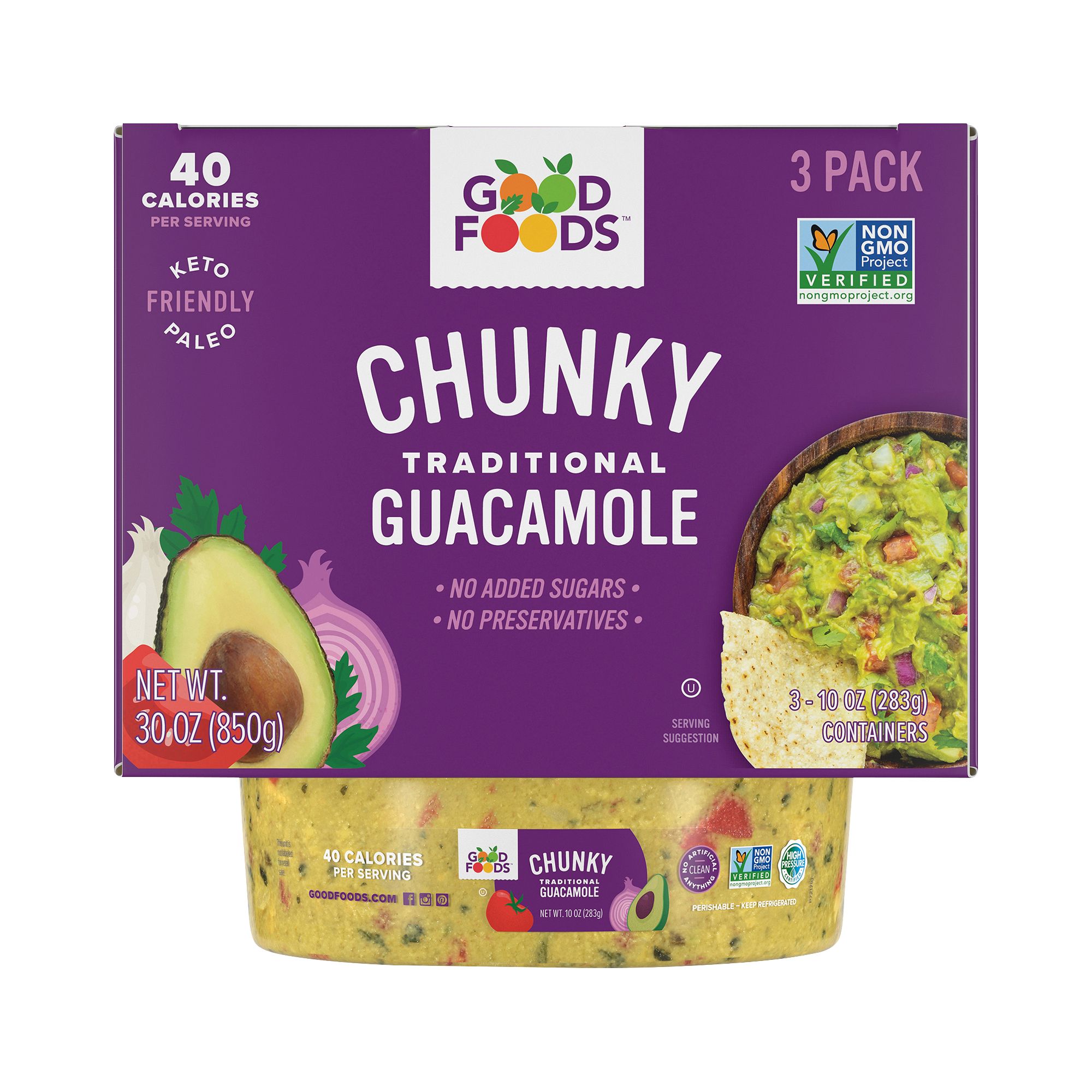 Wholly Guacamole Chunky Avocado Minis Snack Packs